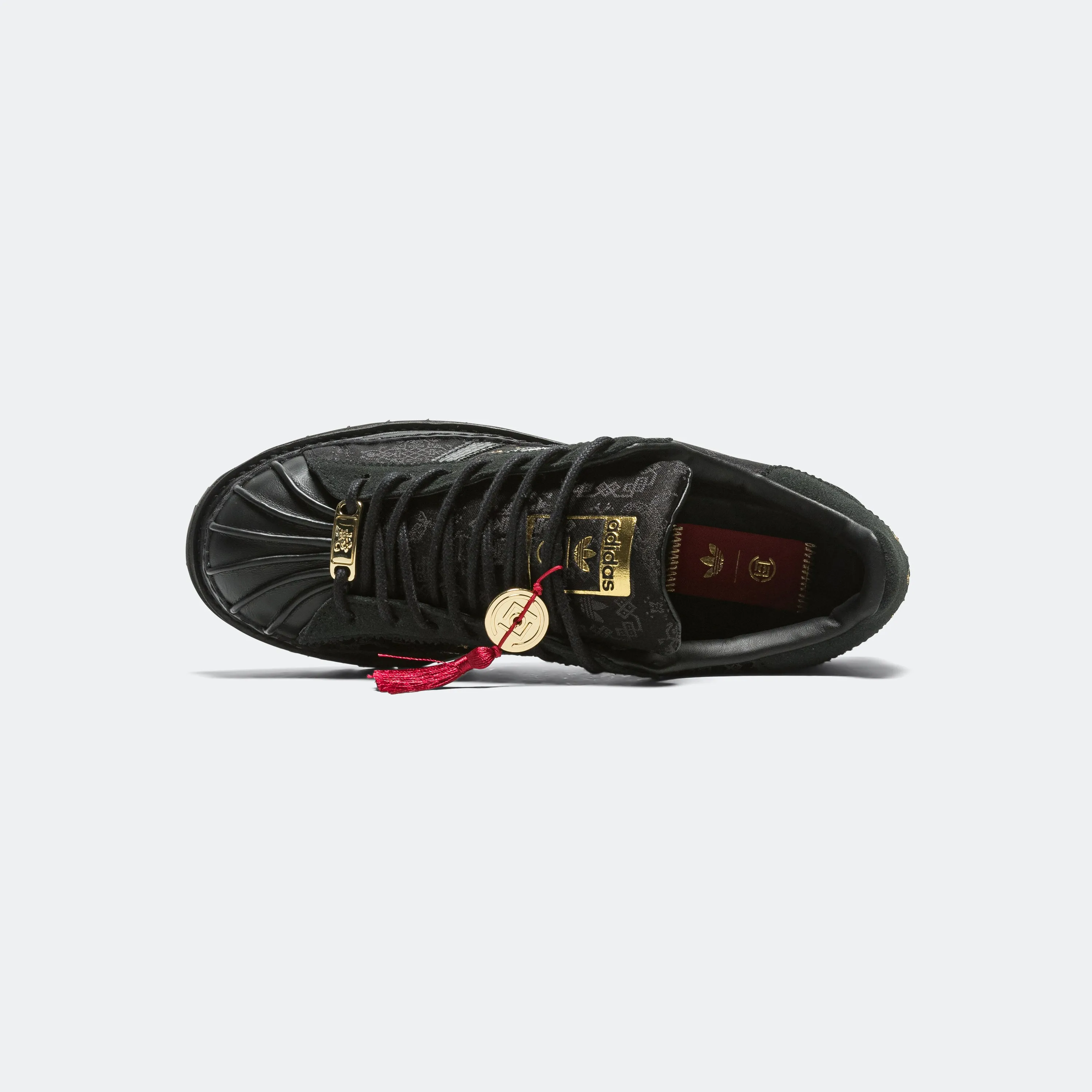 Abrasion Resistant Toe Superstar LNY by Edison Chen x CLOT - Core Black/Carbon-Gold Metallic
