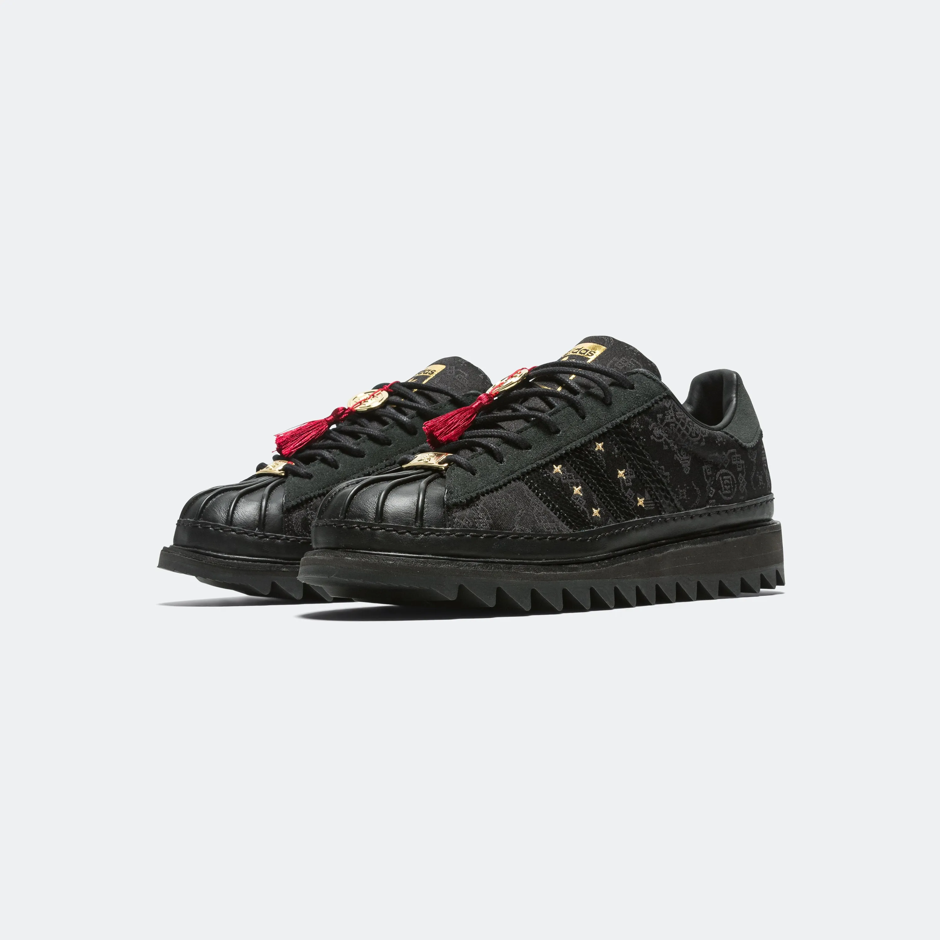 Superstar LNY by Edison Chen x CLOT - Core Black/Carbon-Gold Metallic workout wear Structured Heel Cup