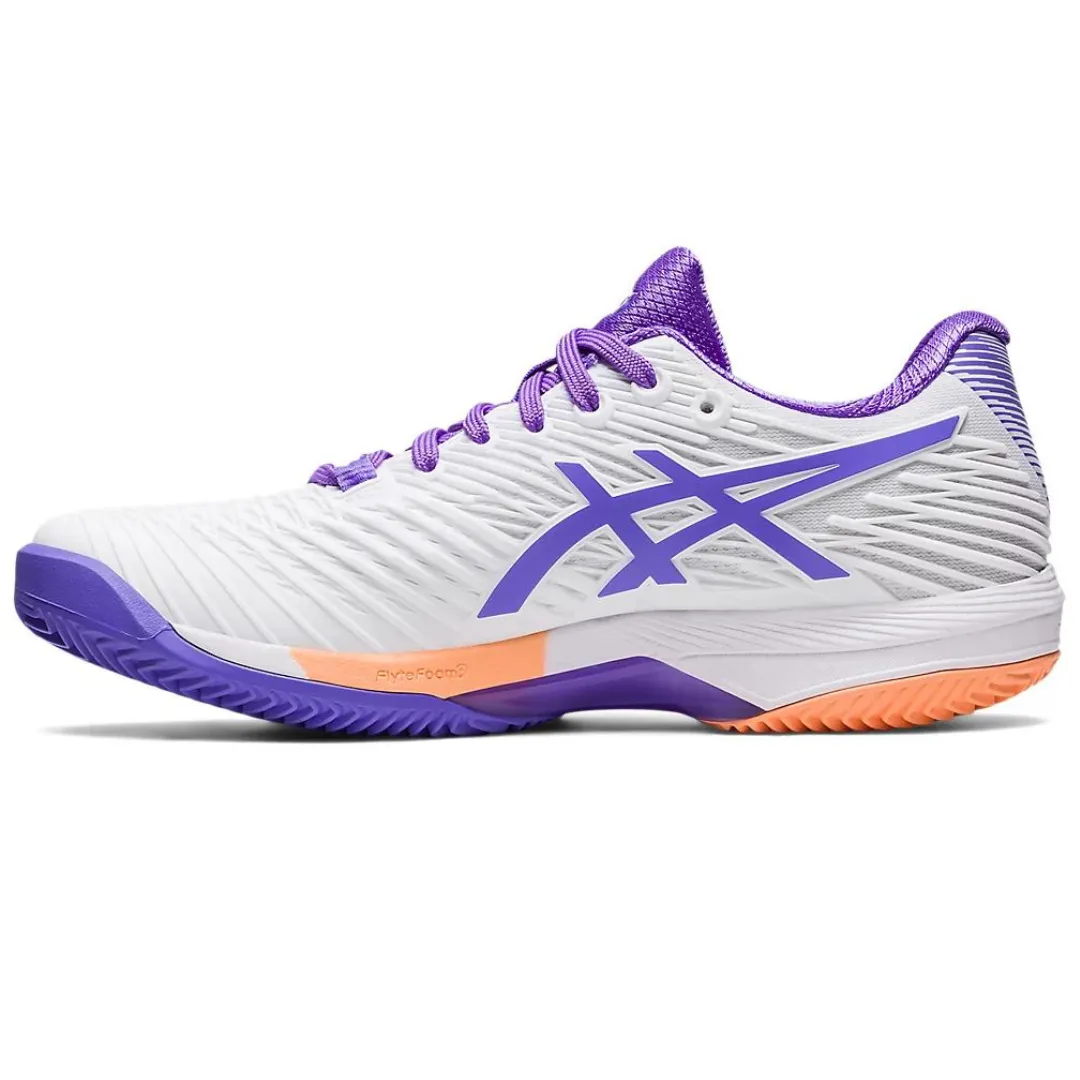 Asics Solution Speed FF 2 White/Amethyst  Clay Women's Tennis Shoes Stable Structure