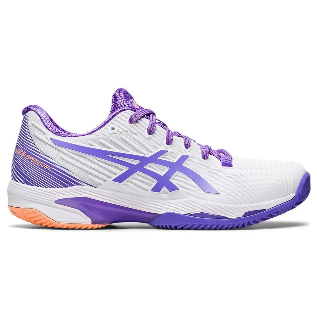 Asics Solution Speed FF 2 White/Amethyst  Clay Women's Tennis Shoes Comfort Step Street Fit
