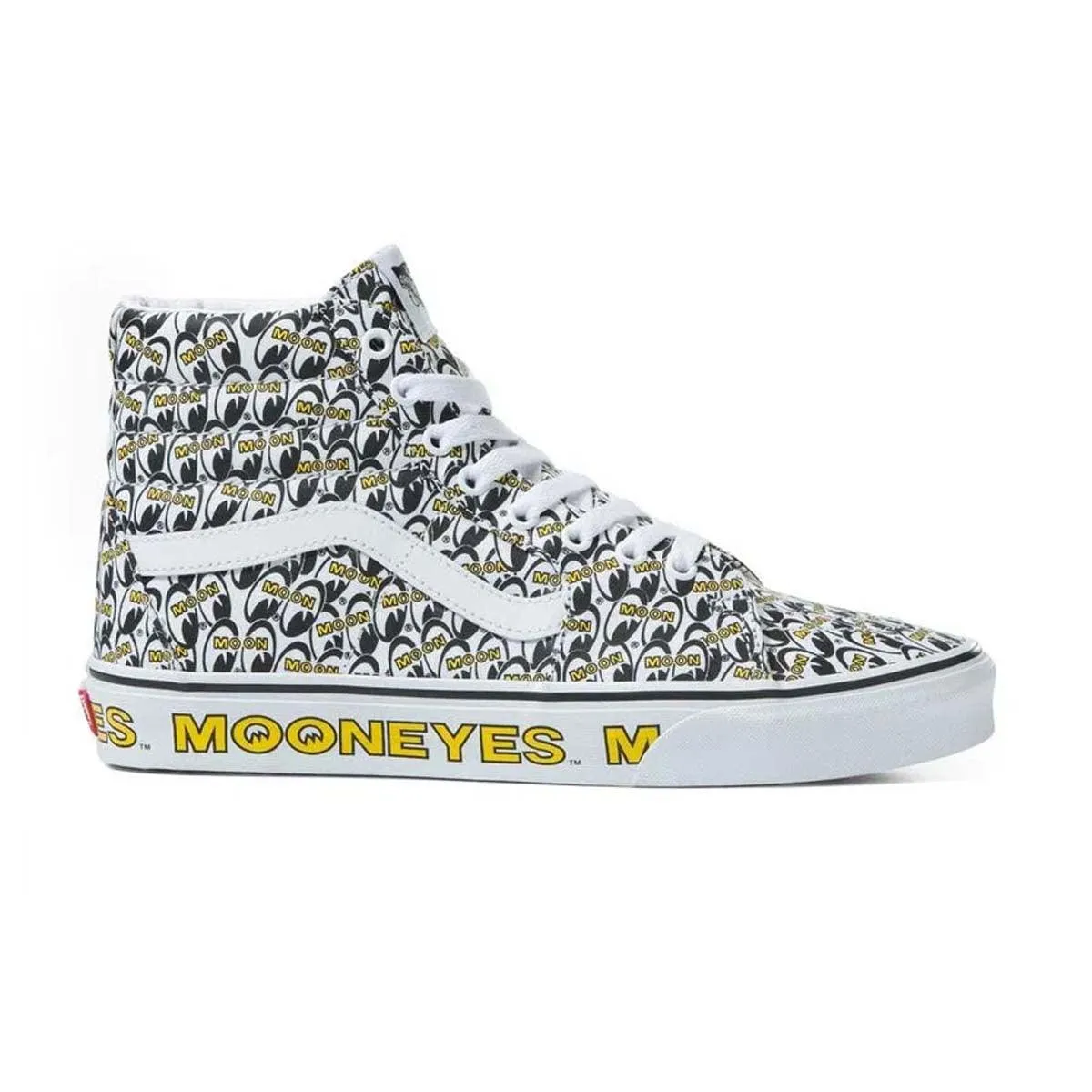 Compression Activated Foam Everyday Style   Mooneyes SK8-Hi 'White Yellow'