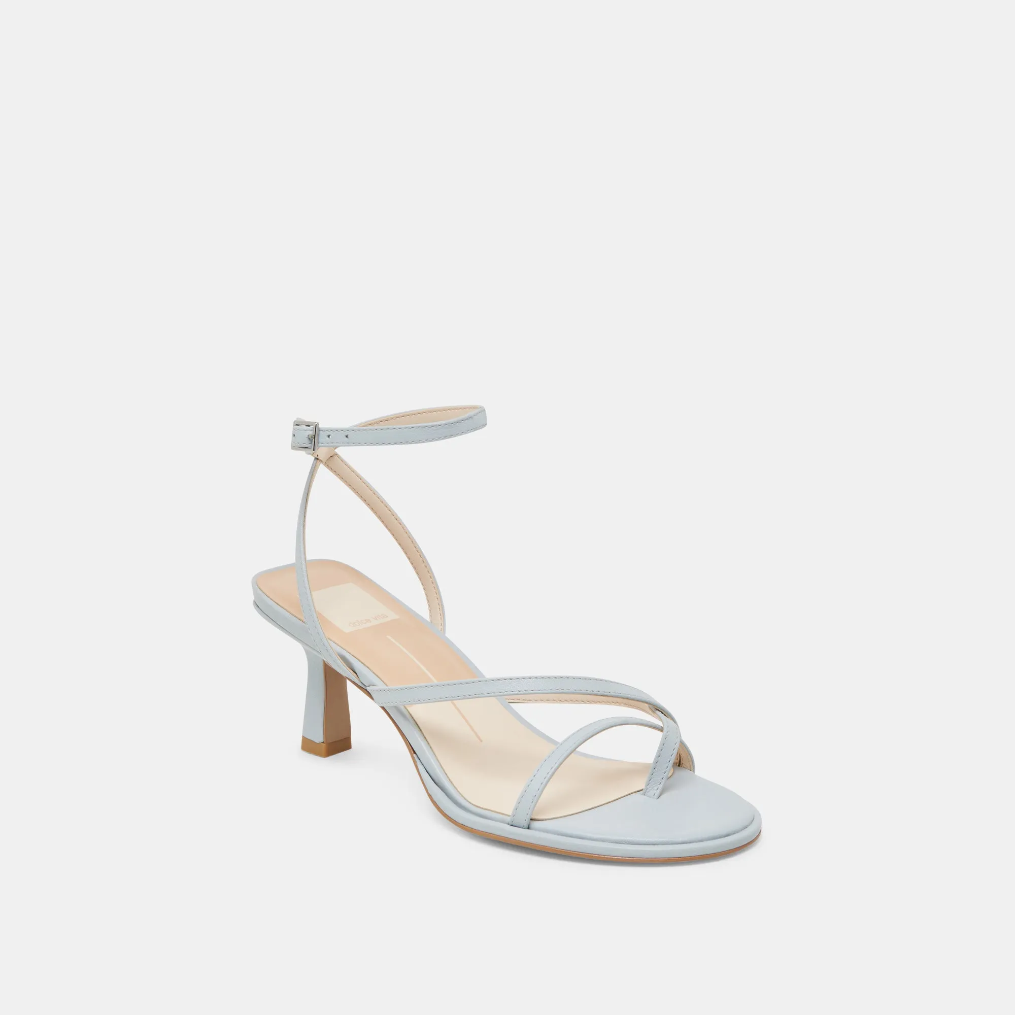 Classic Red Heels Crystal Heels MORAH HEELS ICE BLUE LEATHER