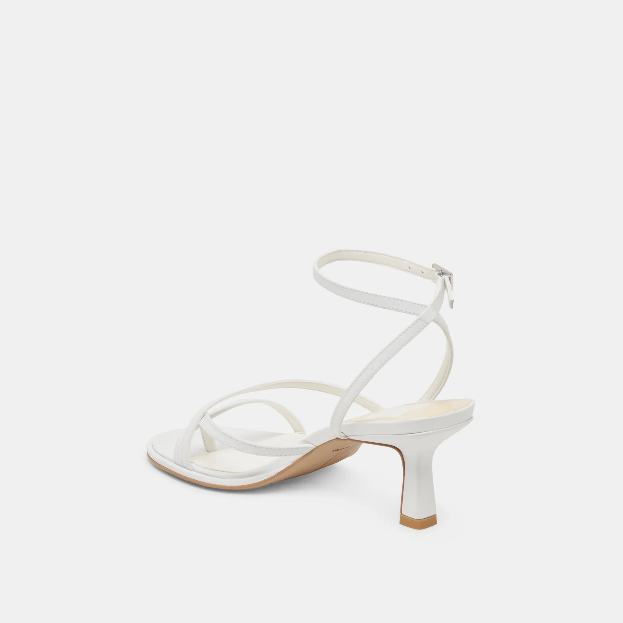 portable MORAH WIDE HEELS TRUE WHITE LEATHER