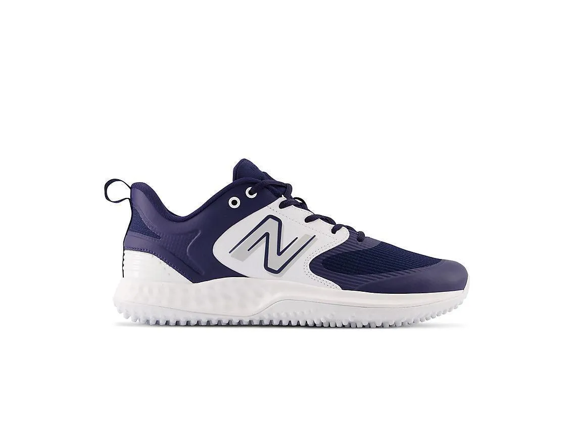 Crisp Lines Snow Grip New Balance Men's Fresh Foam 3000 V6 Turf Baseball Shoes - Navy with White - T3000TN6