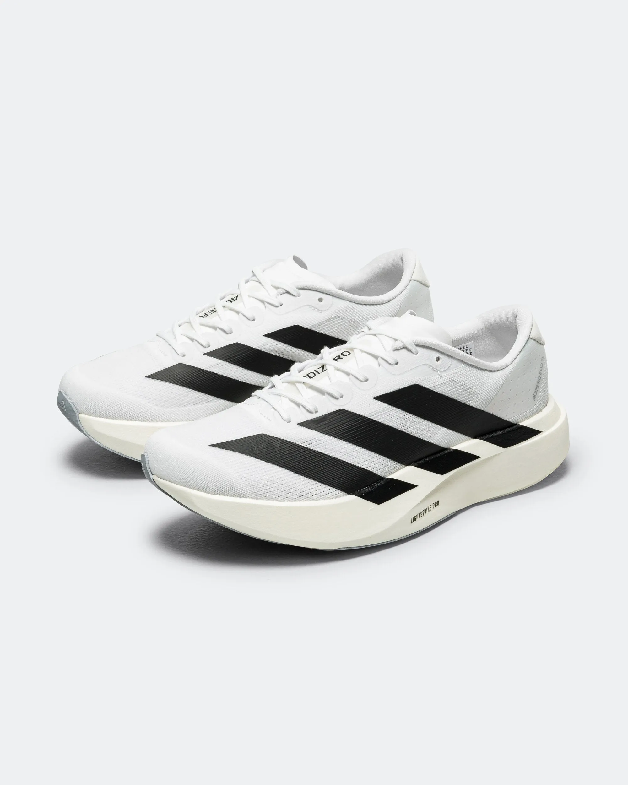 Shock Diffusing Heel Asymmetric Lacing Adizero Evo SL - Footwear White/Core Black