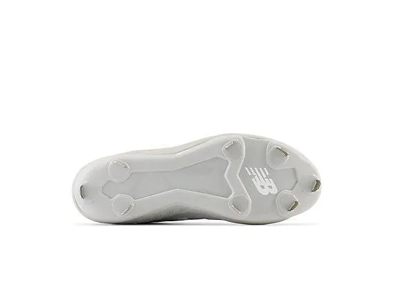 Lace Up Design New Balance Men's Fresh Foam X 3000 V6 Metal Baseball Cleats - Grey with White - L3000TG6