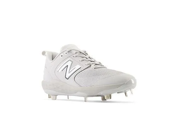 New Balance Men's Fresh Foam X 3000 V6 Metal Baseball Cleats - Grey with White - L3000TG6 Timeless Style