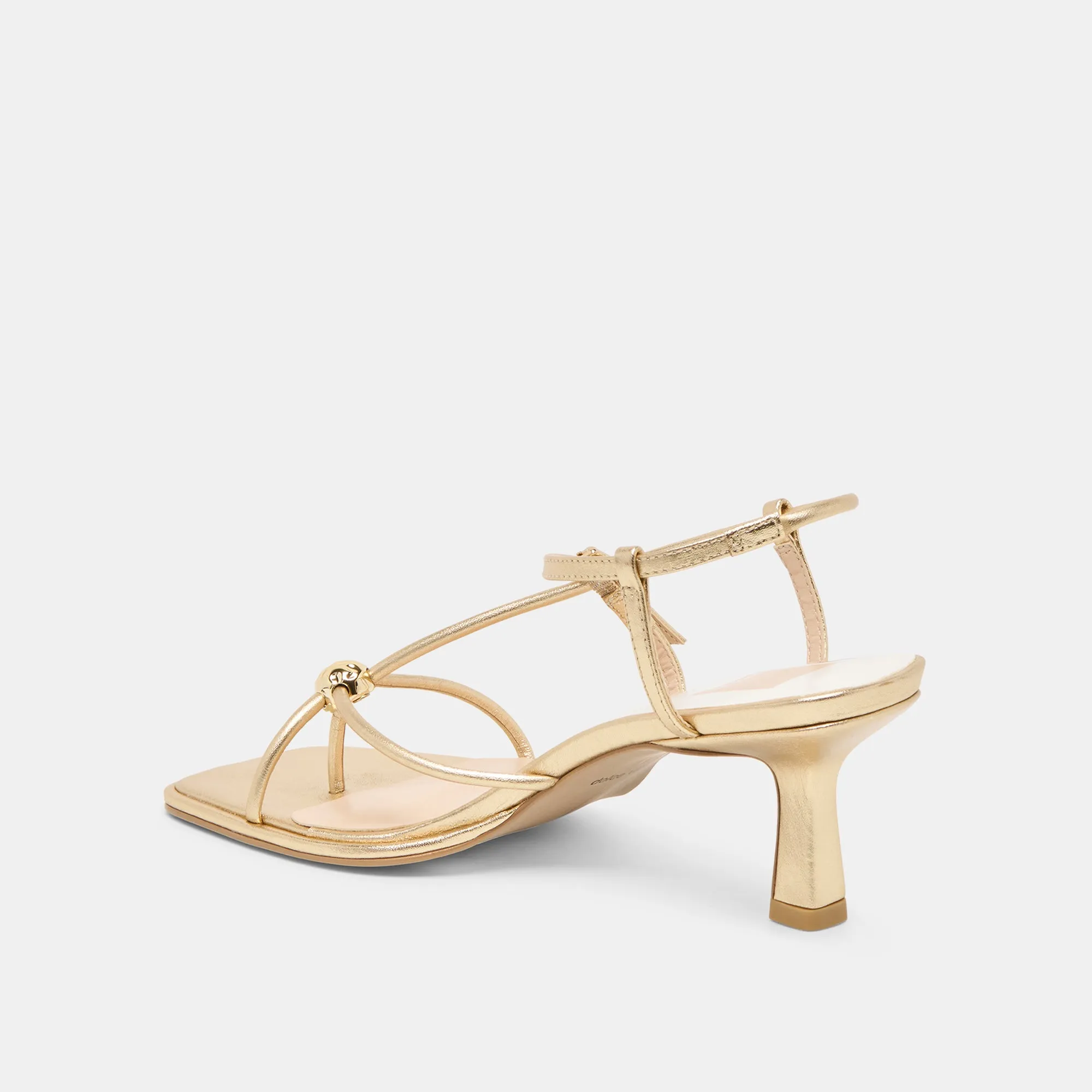 High Quality Shoes Sturdy Build MYLEE HEELS GOLD DISTRESSED LEATHER