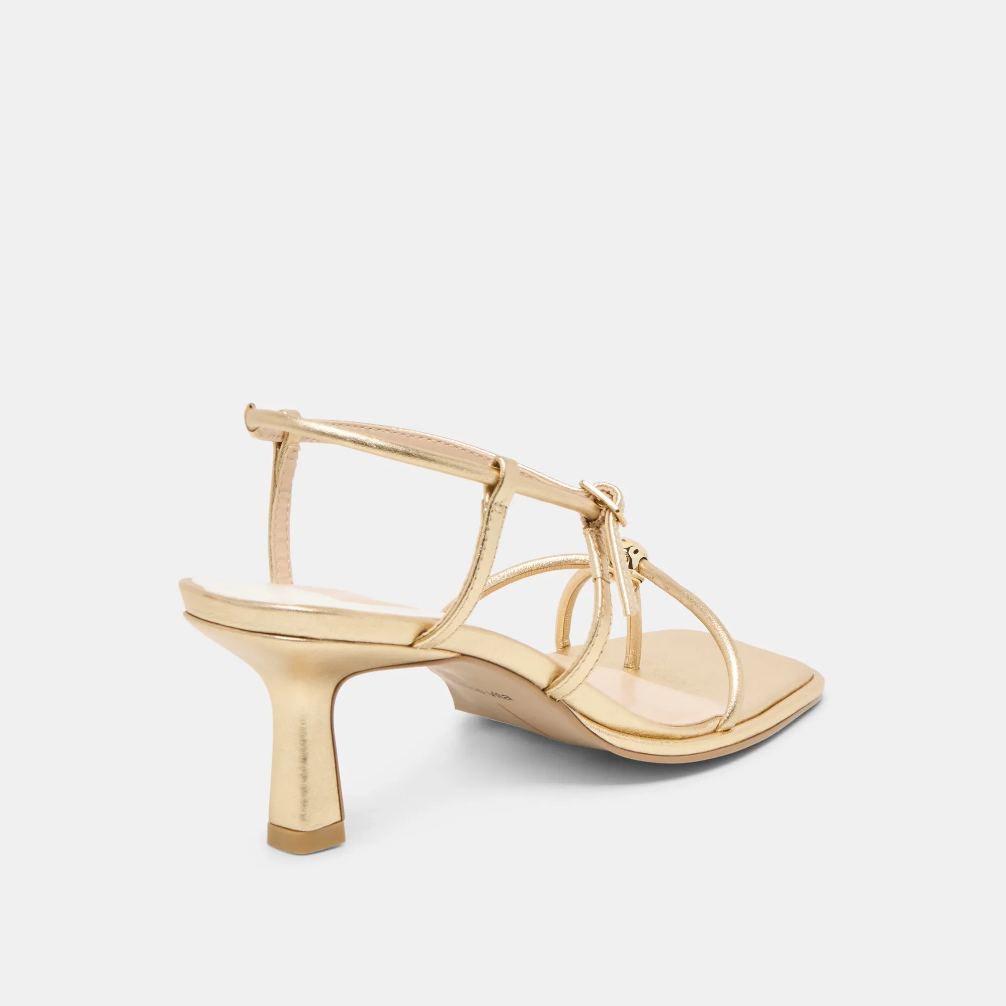 MYLEE HEELS GOLD DISTRESSED LEATHER Open Back Heels Shock Absorbing