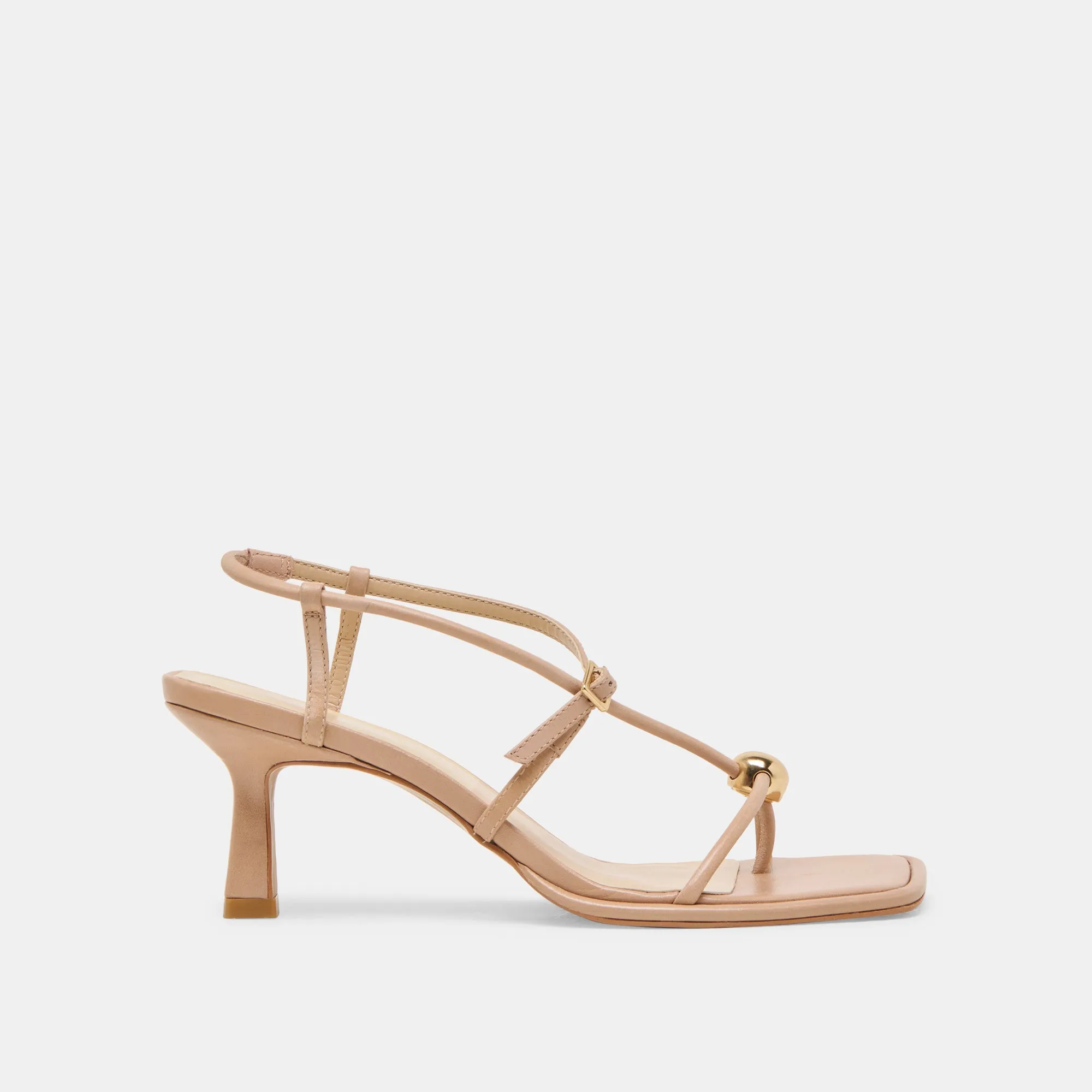Comfortable Arch Support Fashion Footwear MYLEE HEELS LIGHT TAN LEATHER