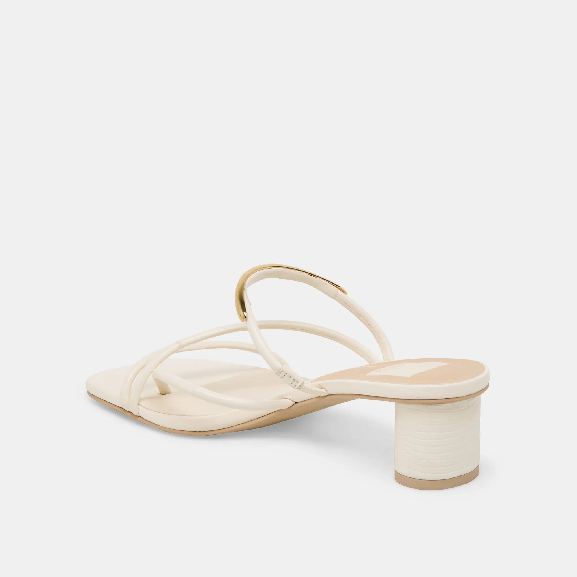 Minimal Heels Quick Drying NAIRA HEELS OFF WHITE LEATHER