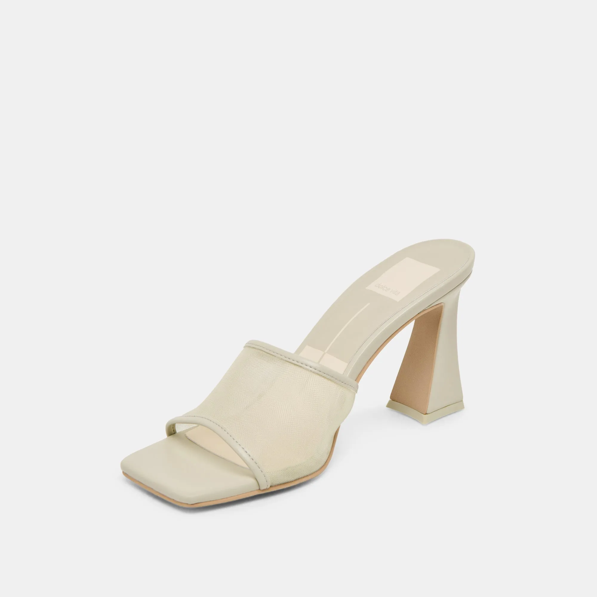 NARDA HEELS LIGHT SAGE MESH Ankle Strap Heels