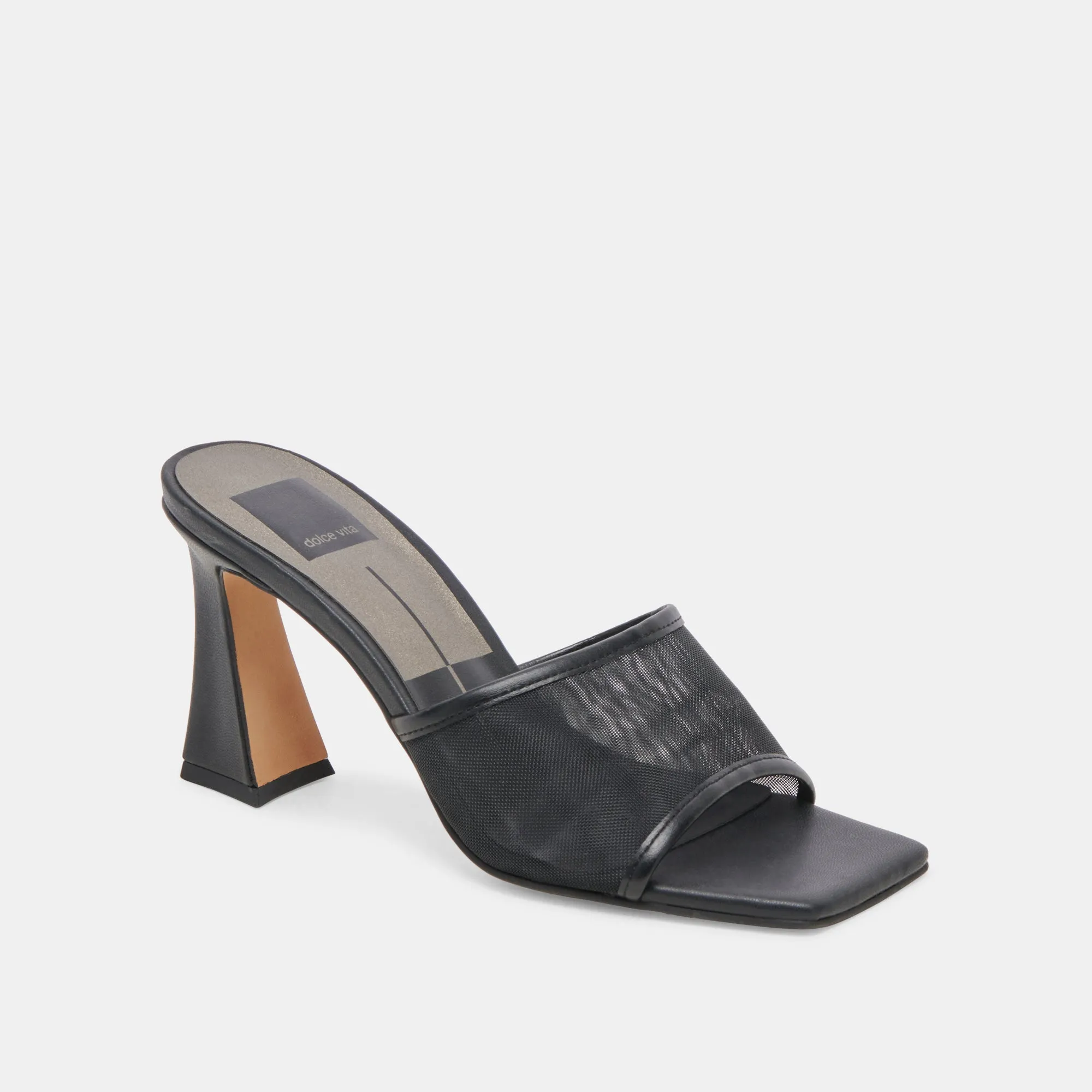 NARDA HEELS ONYX MESH Low Top Teddy Heel Boots