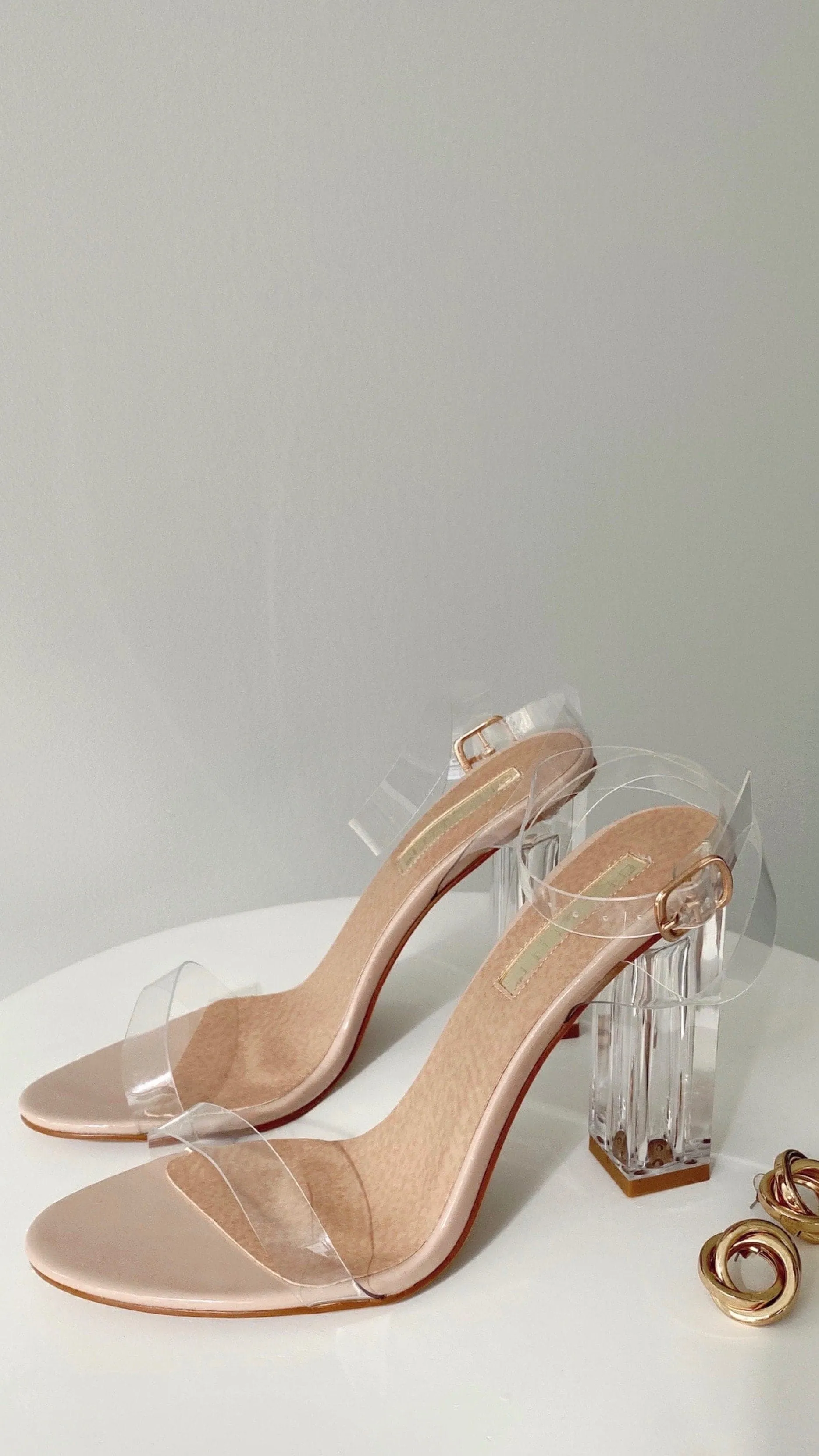 Luxury Footwear Shopping Day Inca Heels - Nude Patent