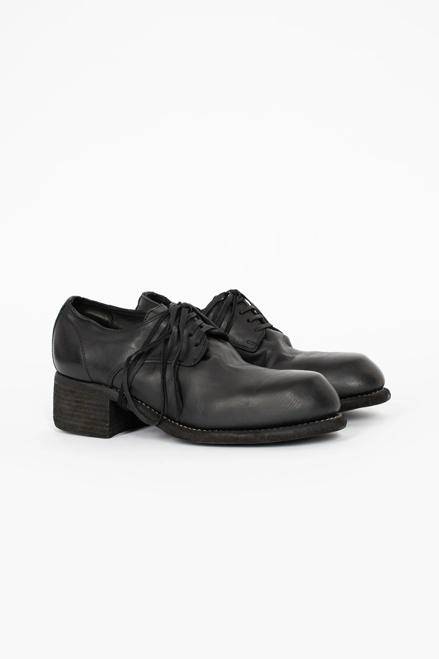 Street Appeal NB02 Chunky Heel Derby BLKT