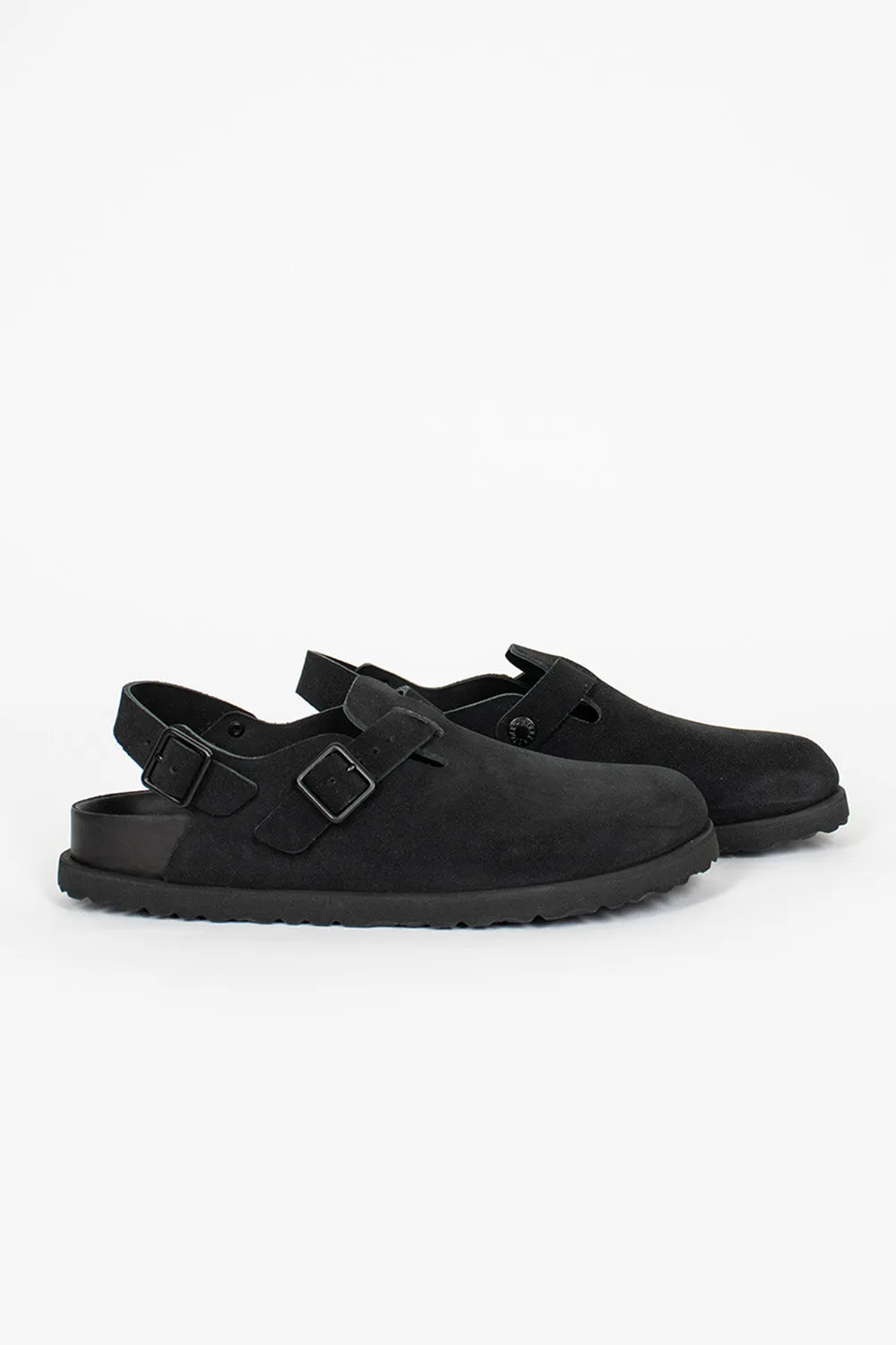 Tokio Suede Clog Black platform All Use