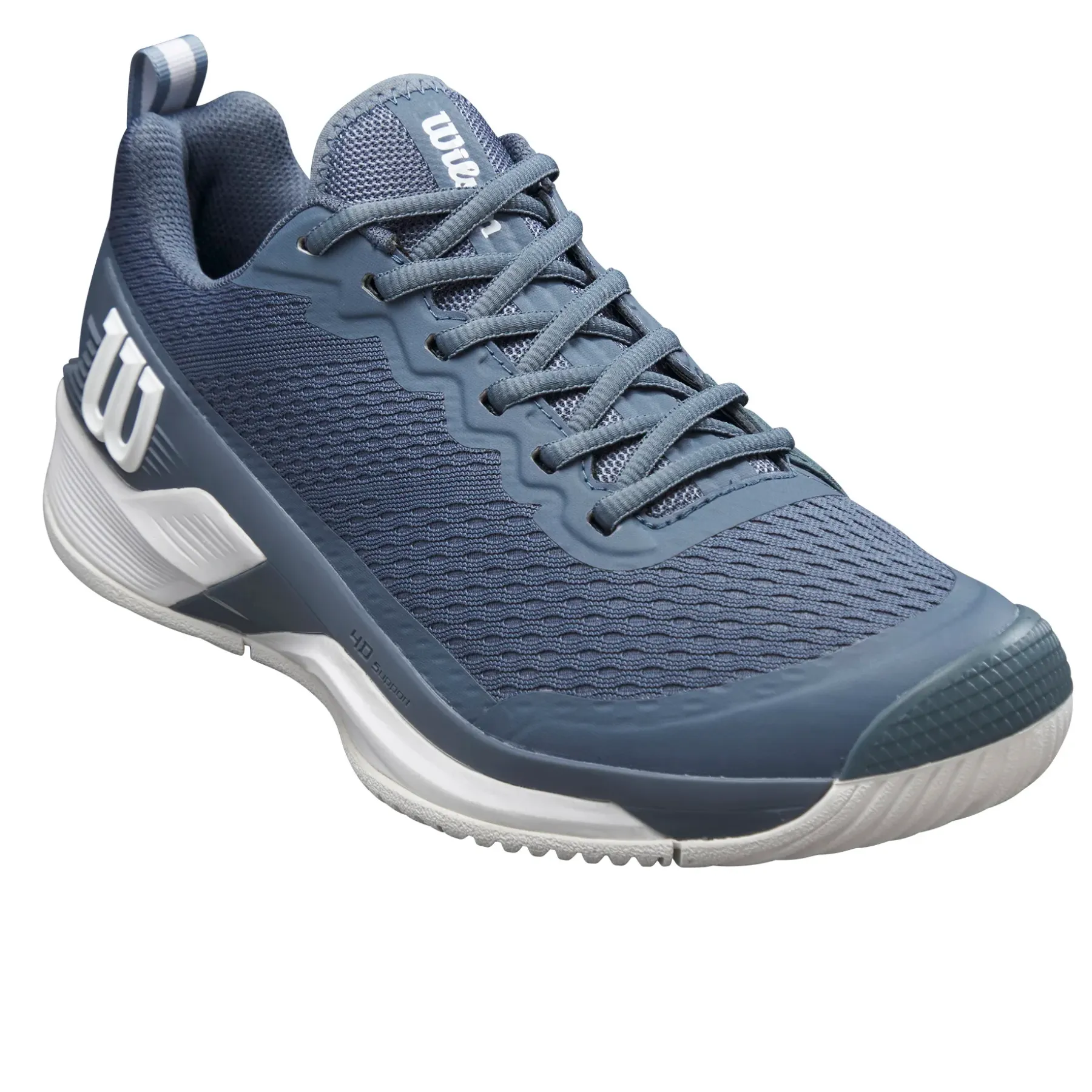 Cushioned Insole Air Circulation Wilson RUSH PRO 4.5 IW Mens Tennis Shoes - China Blue / White / Snow White