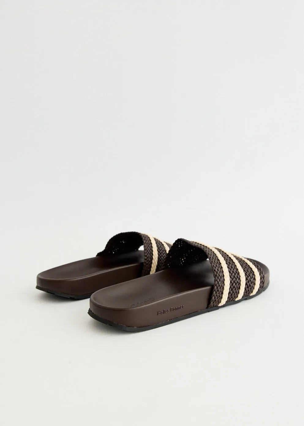 x Wales Bonner Adilette 'Dark Brown' Slides Anti Slip Pattern Urban Trek