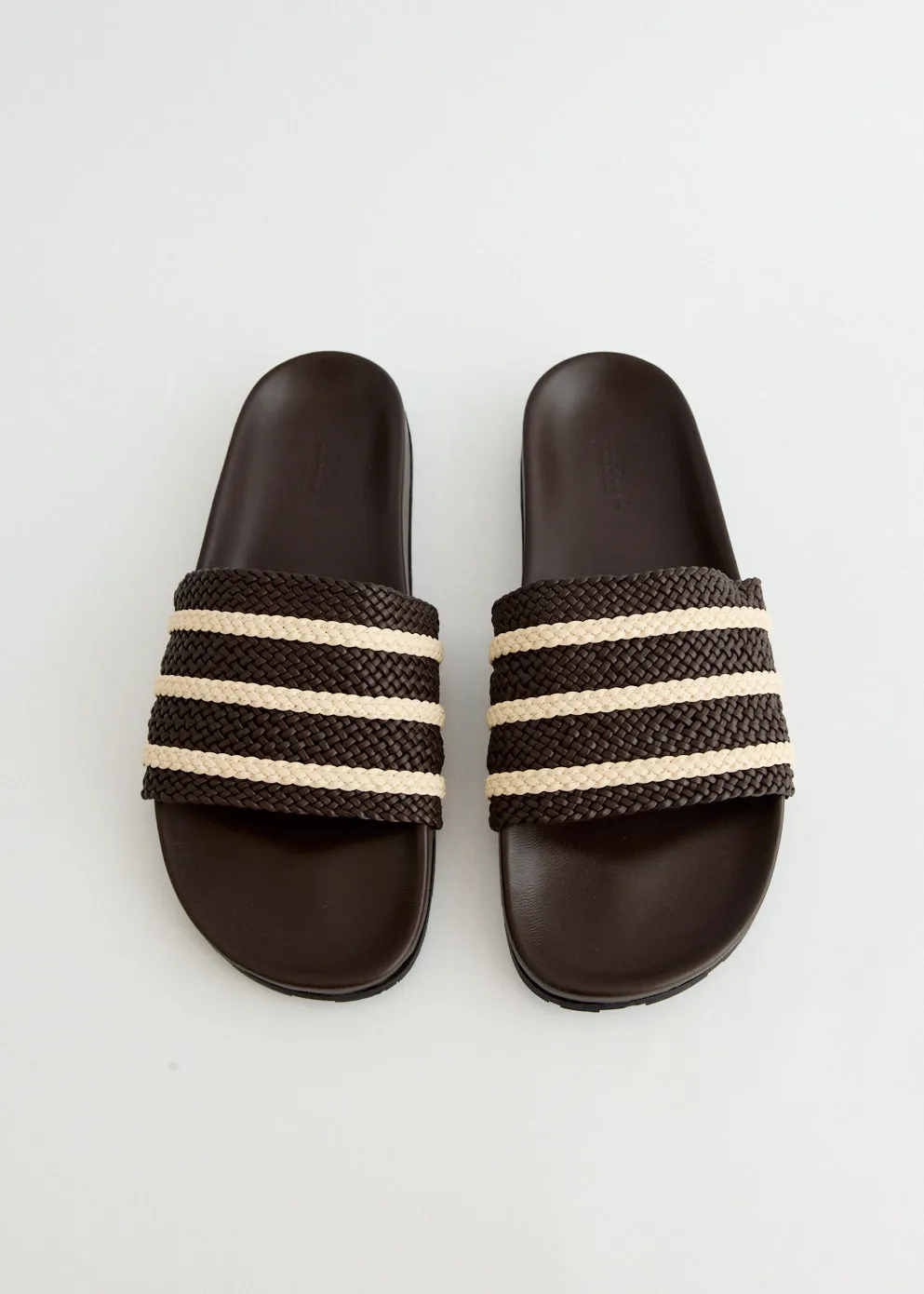 x Wales Bonner Adilette 'Dark Brown' Slides Balanced weight