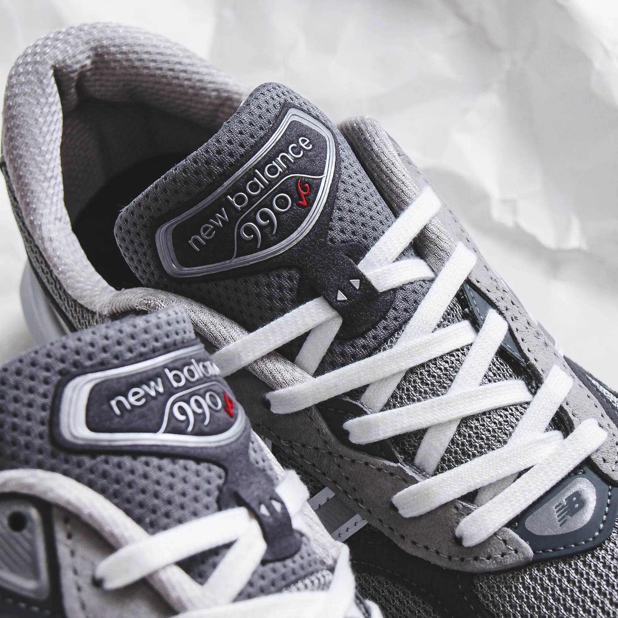 foldable running shoes New Balance 990v6 Made In USA Grey Men M990GL6