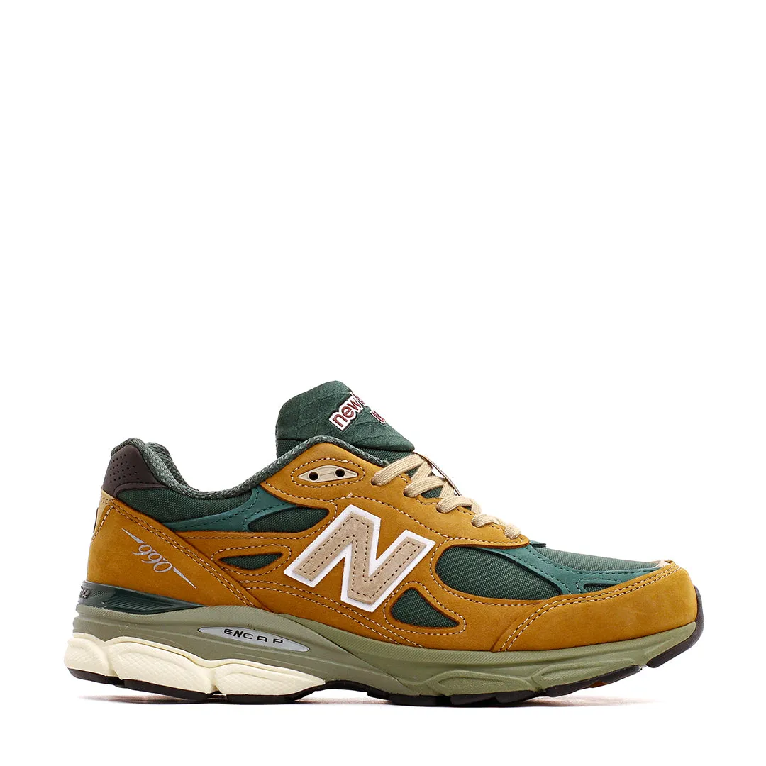 New Balance Men 990v3 Tan Green Made In USA M990WG3 Amateur athlete Timberland 6-Inch