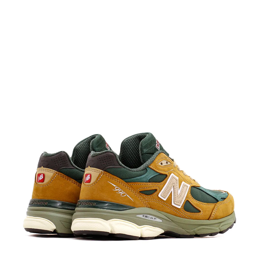 easy - to - put - on - simplicity shoes New Balance Men 990v3 Tan Green Made In USA M990WG3