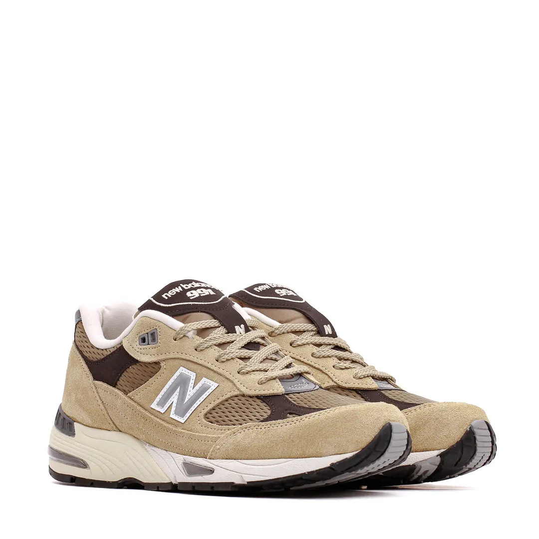 half - size available shoes grassland running shoes New Balance Men 991v1 Pale Khaki Made In UK M991CGB