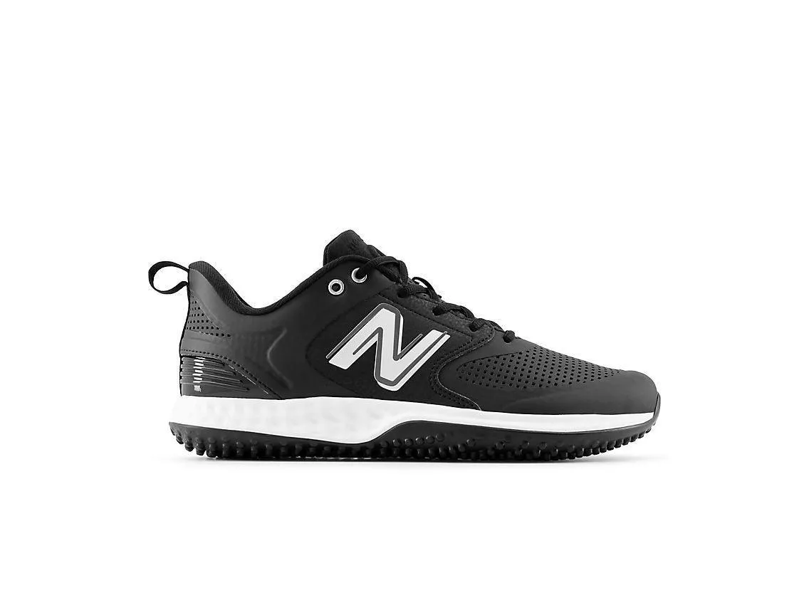 Daily Mission New Balance Men's Fresh Foam 3000 V6 Turf Baseball Shoes - Black with White - T3000SK6