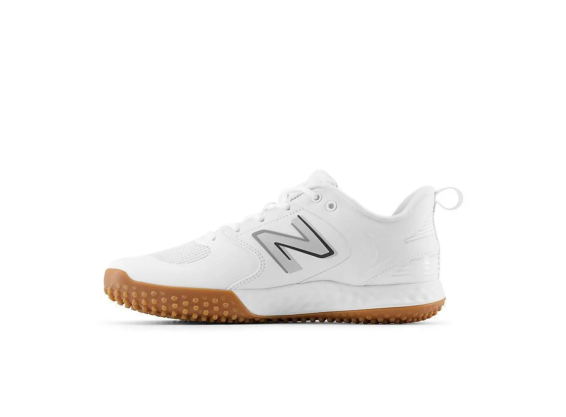 Casual Day New Balance Men's Fresh Foam 3000 V6 Turf Baseball Shoes - White with Gum Rubber - T3000TW6
