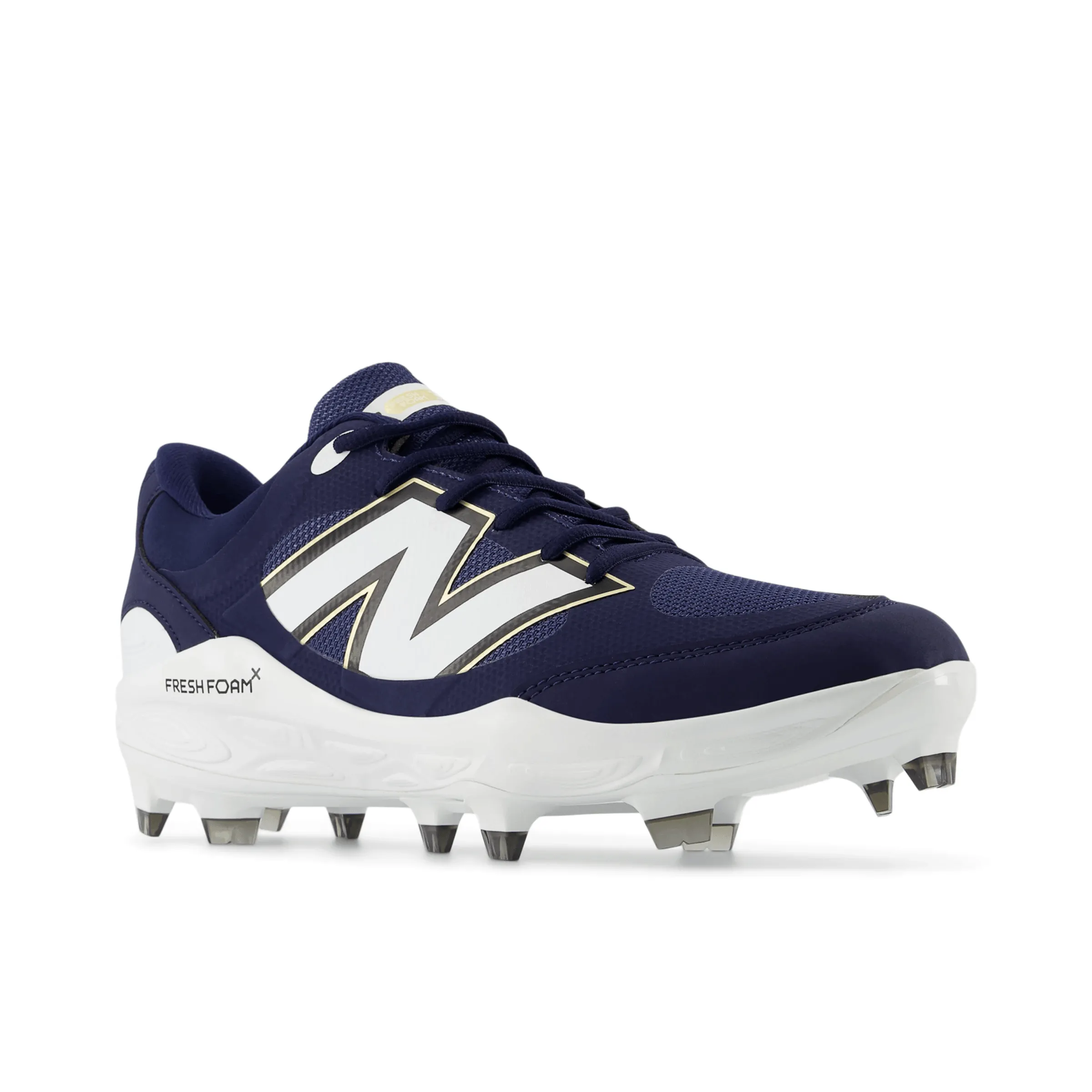 Middle-Aged Man New Balance Men's Fresh Foam 3000 v7 Molded Baseball Cleats - Navy - PL3000N7