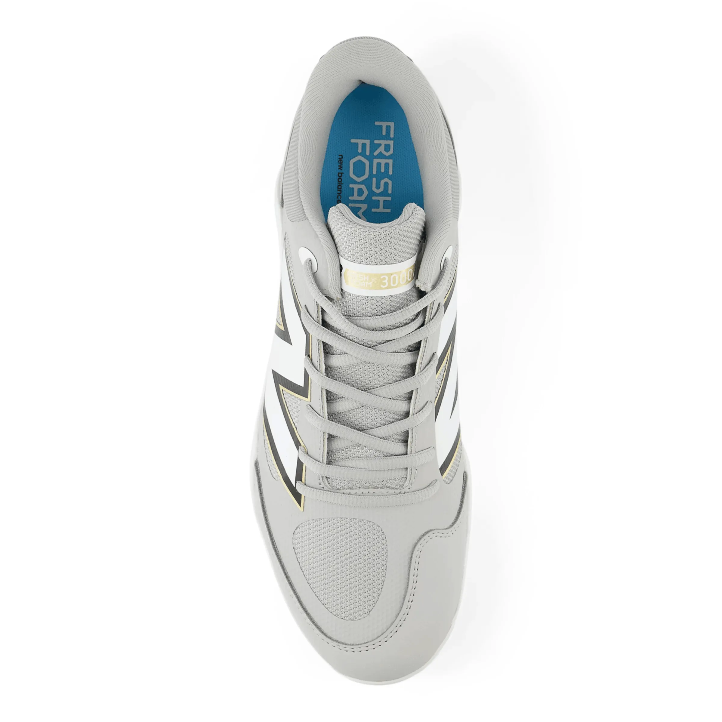 New Balance Men's Fresh Foam 3000 v7 Molded Baseball Cleats - Raincloud - PL3000G7 Mesh Lining