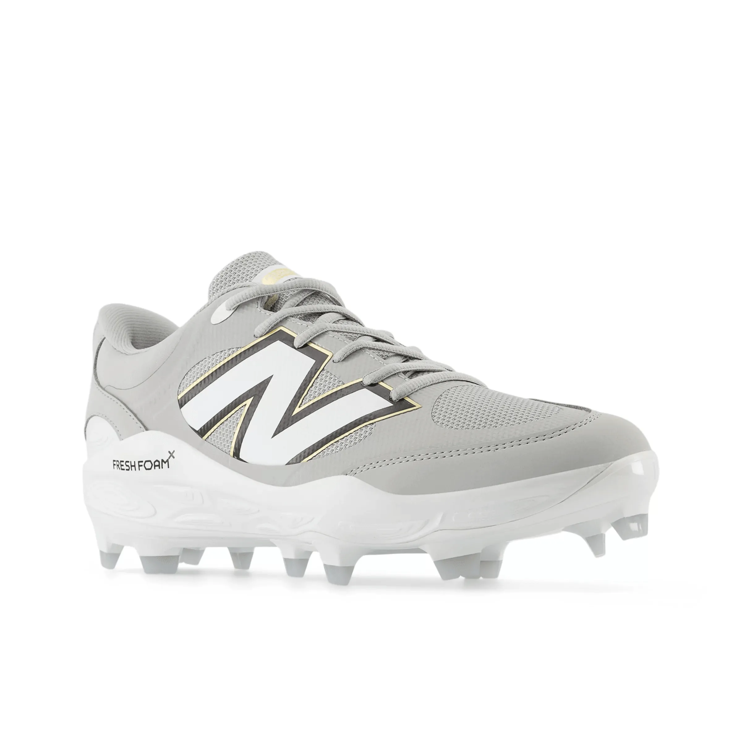 Minimal Look Ankle Coverage New Balance Men's Fresh Foam 3000 v7 Molded Baseball Cleats - Raincloud - PL3000G7