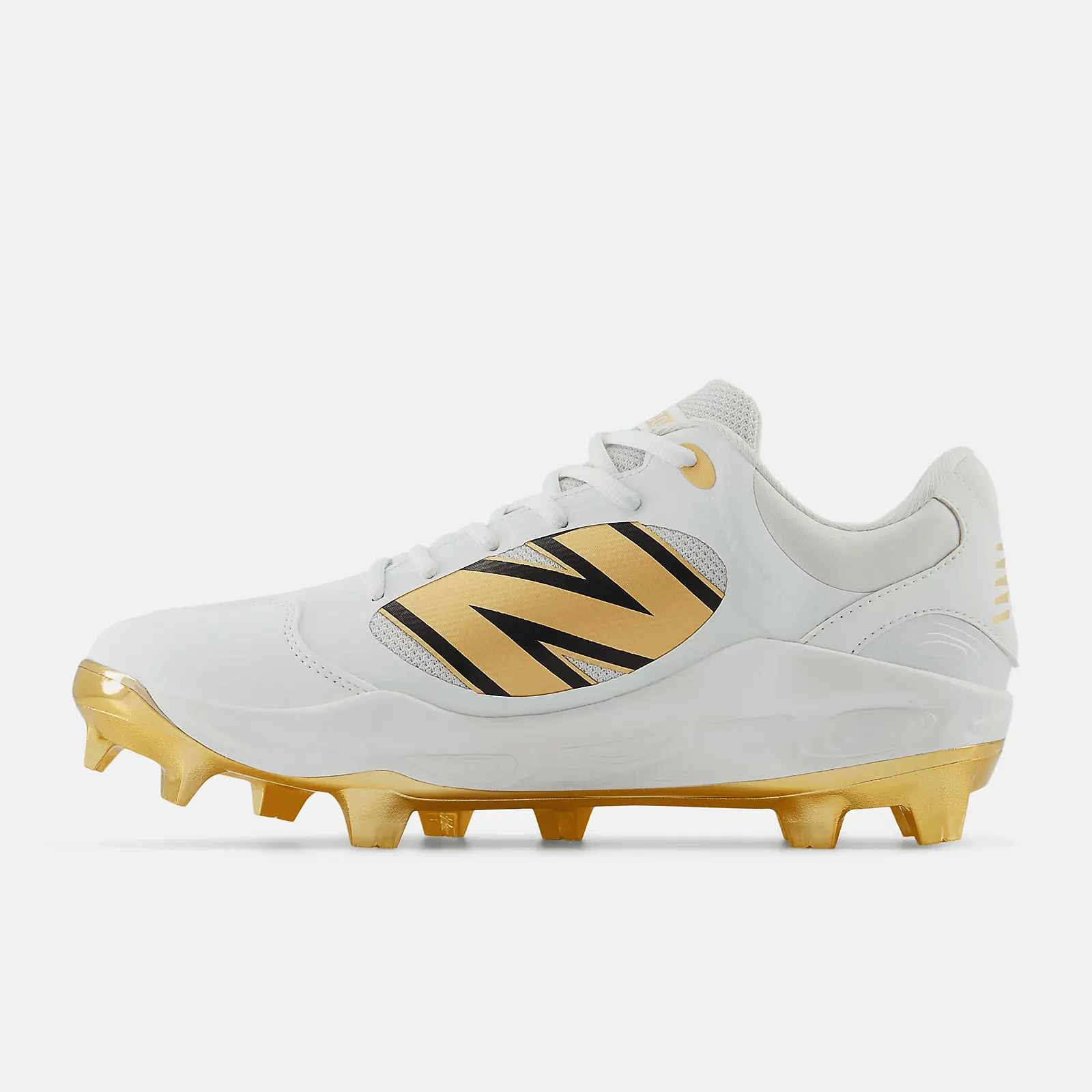 New Balance Men's Fresh Foam 3000 v7 Molded Baseball Cleats - White/Gold - PL3000L7 Flexible Material