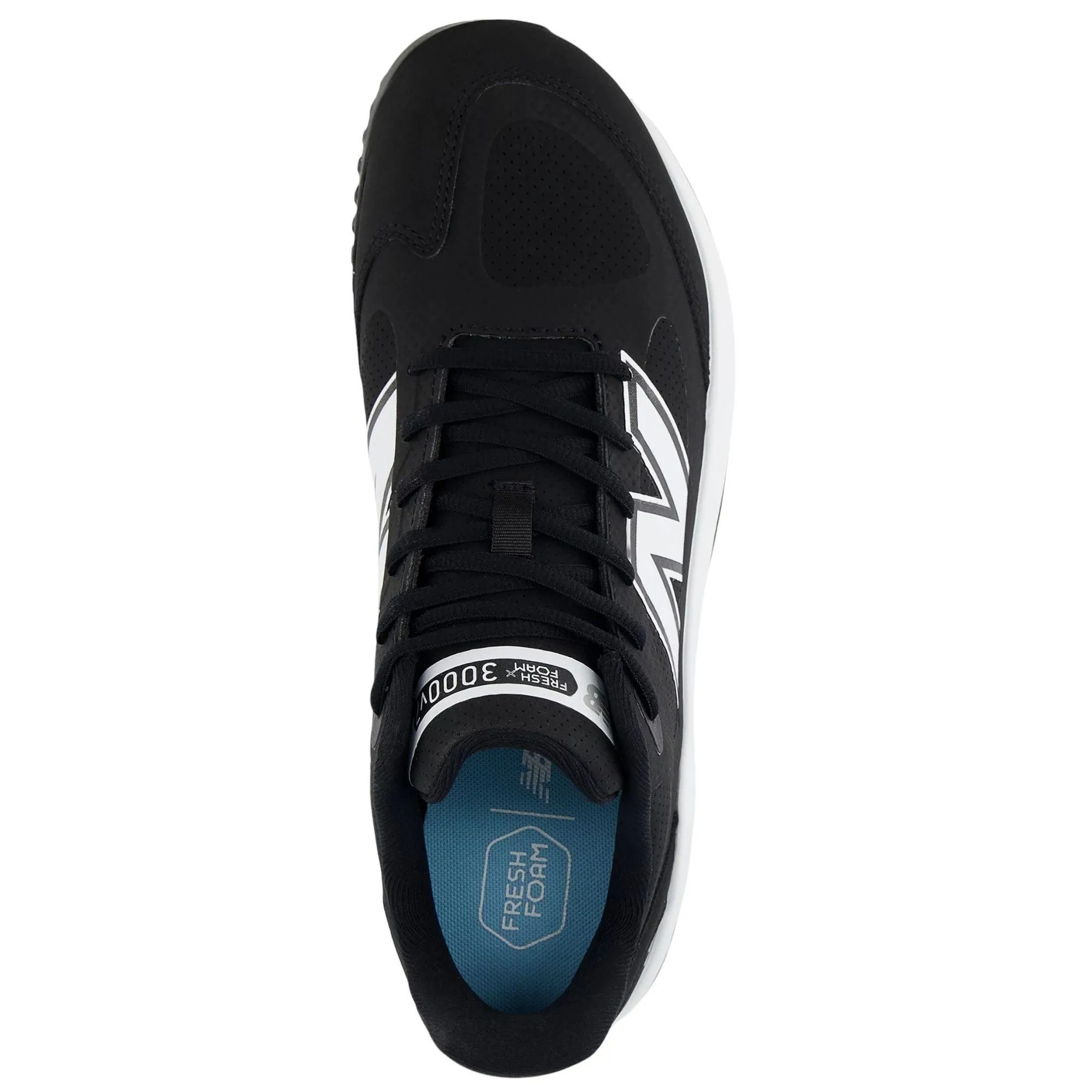 New Balance Men's Fresh Foam 3000 v7 Synthetic Turf Baseball Shoes - Black - T3000SK7 Clean Finish
