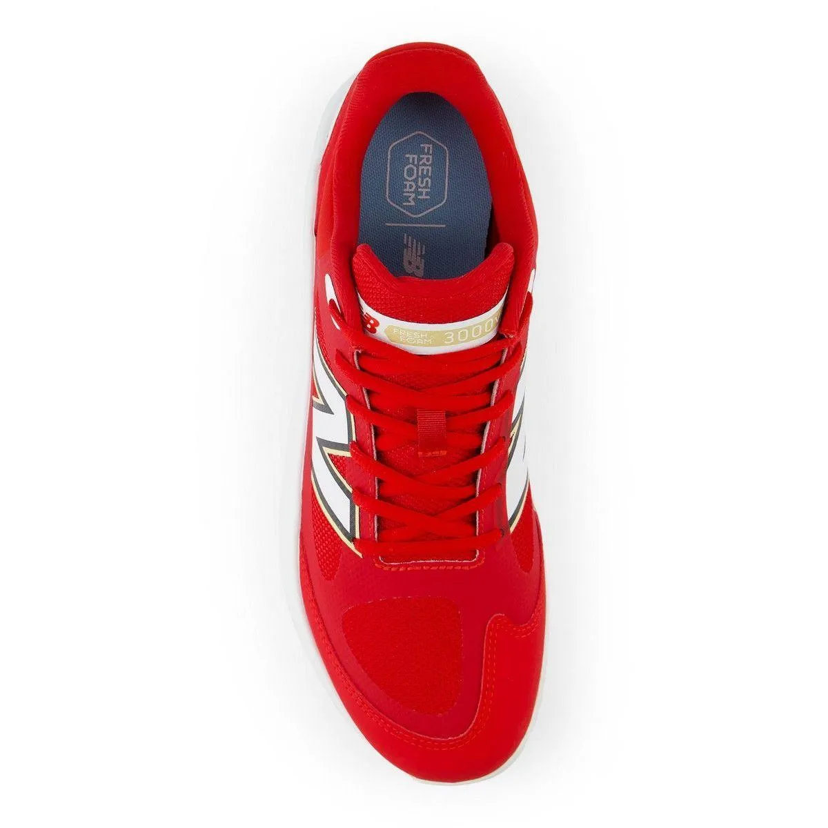 Tough Fit New Balance Men's Fresh Foam 3000 v7 Turf Baseball Shoes - Red - T3000TR7