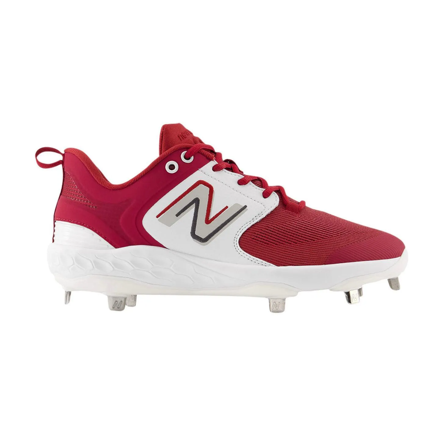 anti static Urban Comfort New Balance Men's Fresh Foam X 3000 V6 Metal Baseball Cleats - Cardinal with White - L3000BC6