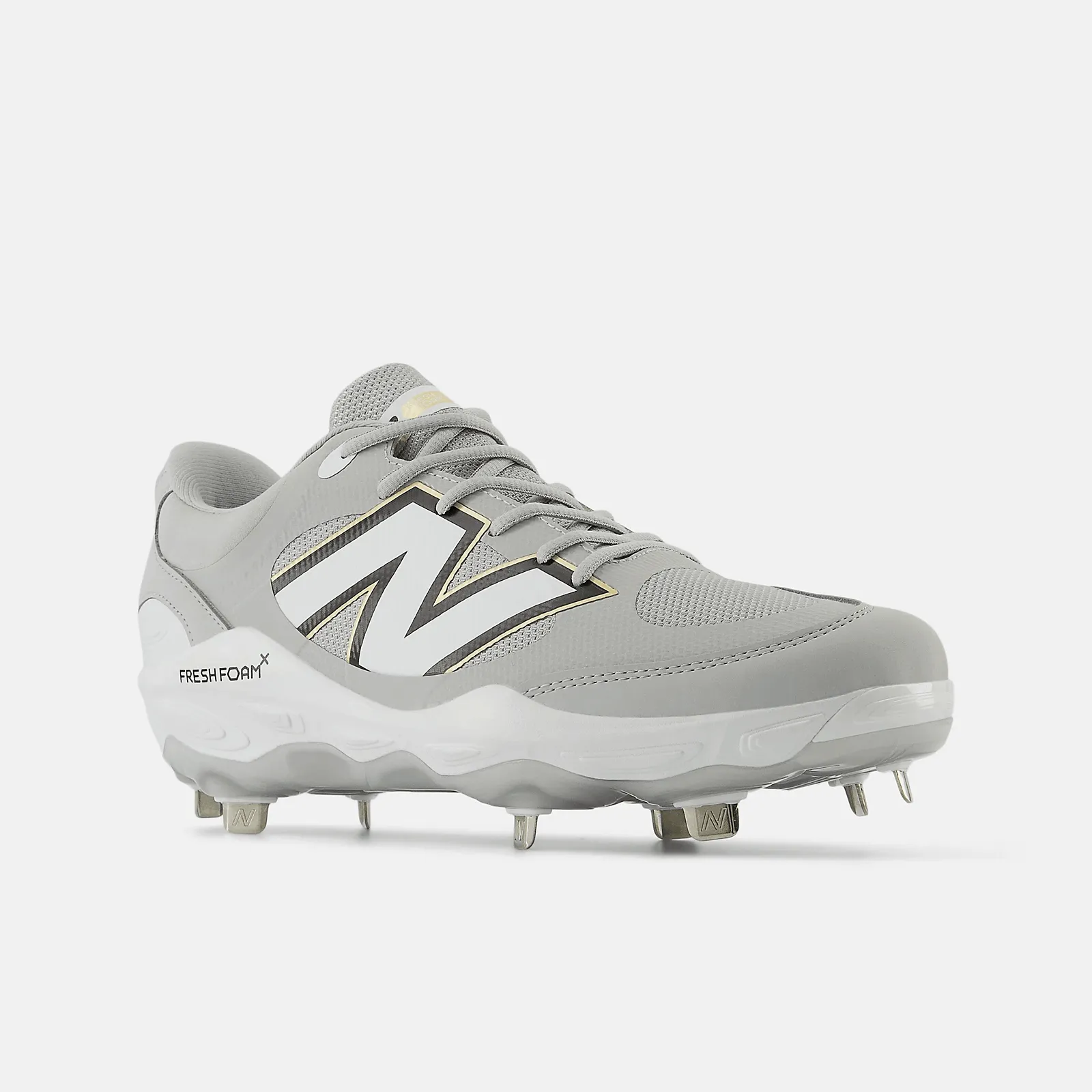 New Balance Men's Fresh Foam X 3000 v7 Metal Baseball Cleats - Raincloud - L3000TG7 Pull-on style