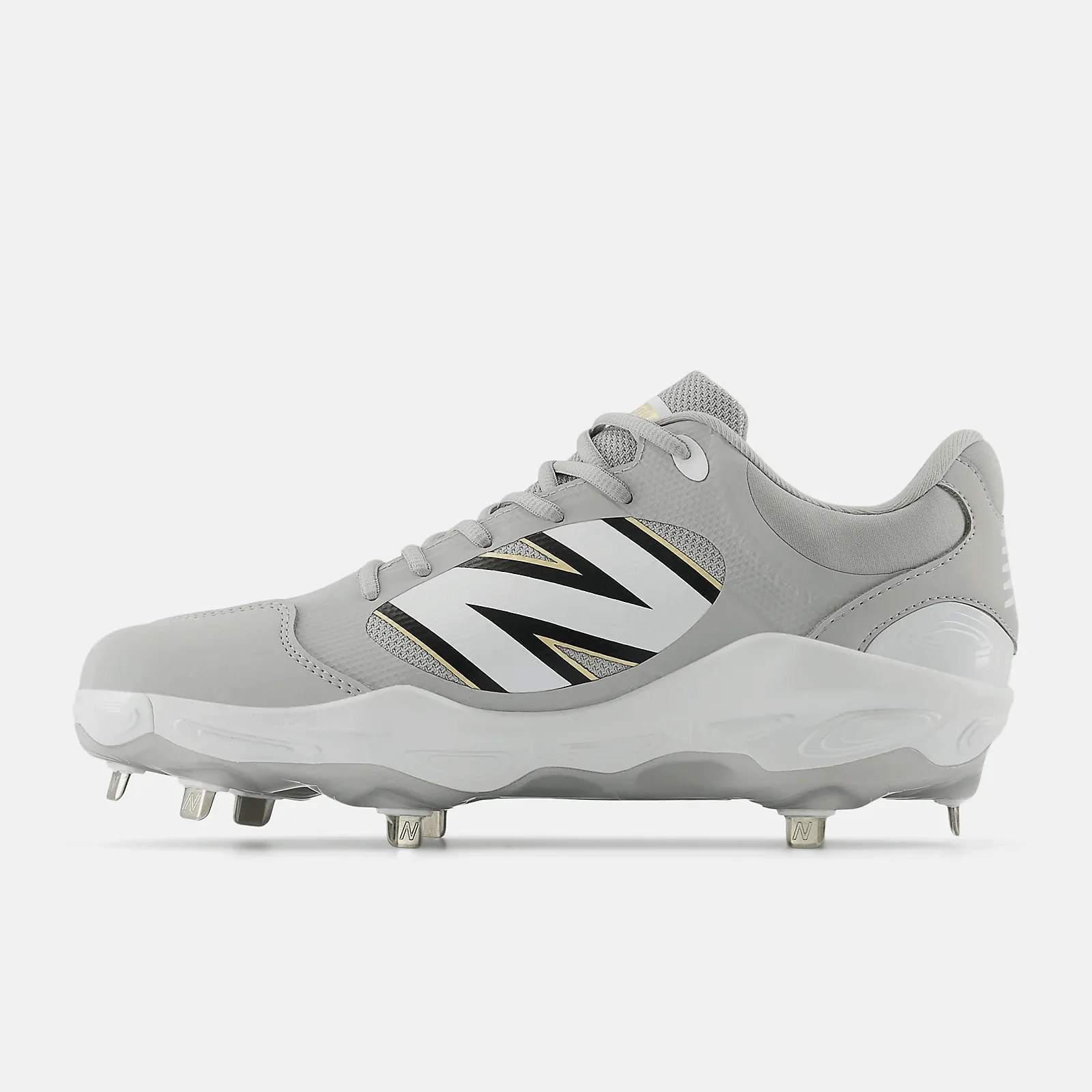 New Balance Men's Fresh Foam X 3000 v7 Metal Baseball Cleats - Raincloud - L3000TG7 Supportive Build