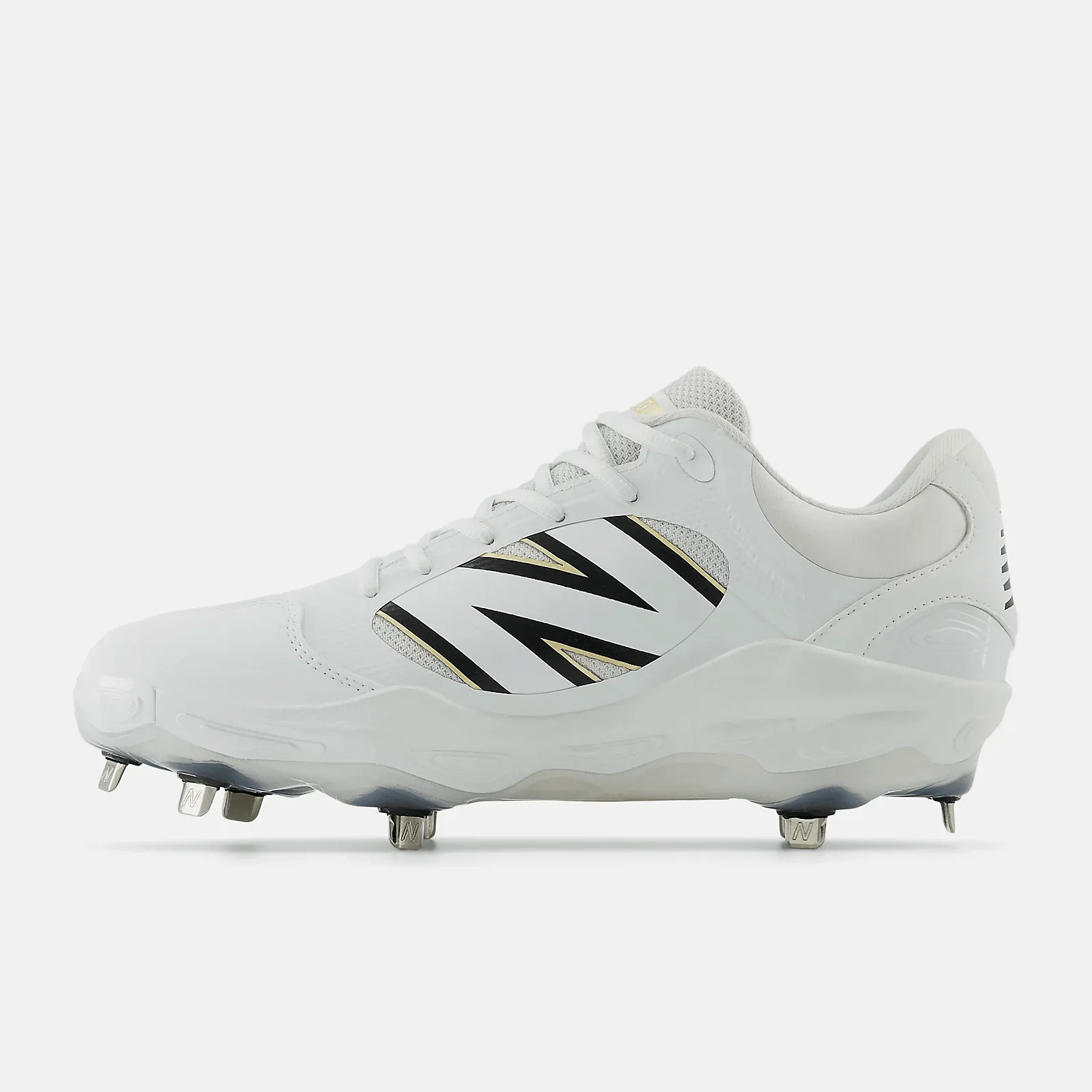 New Balance Men's Fresh Foam X 3000 v7 Metal Baseball Cleats - White - L3000TW7 Sock Fit