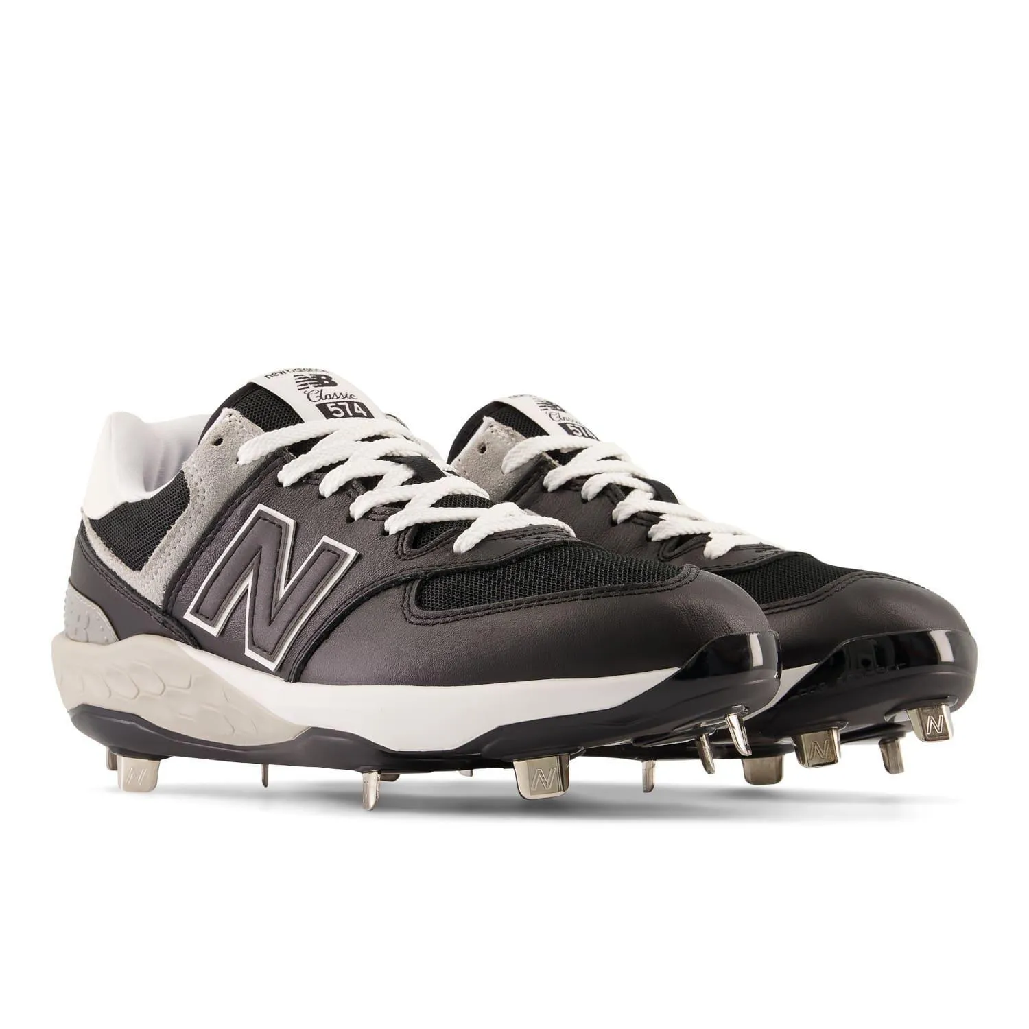 New Balance Men's Fresh Foam X 574 Lux Metal Baseball Cleats - L574BK1 Soft Insole Anti Skid