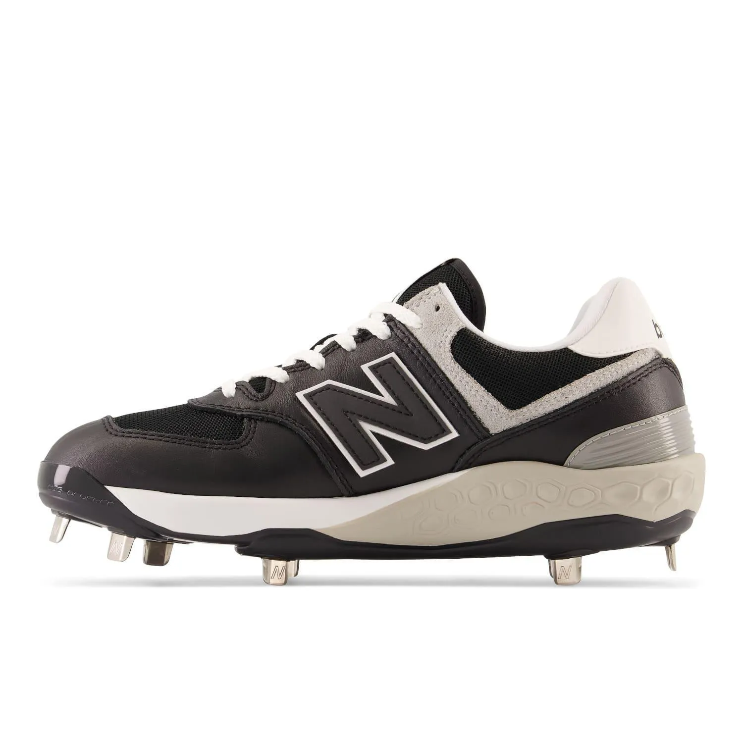 Rugged Build New Balance Men's Fresh Foam X 574 Lux Metal Baseball Cleats - L574BK1