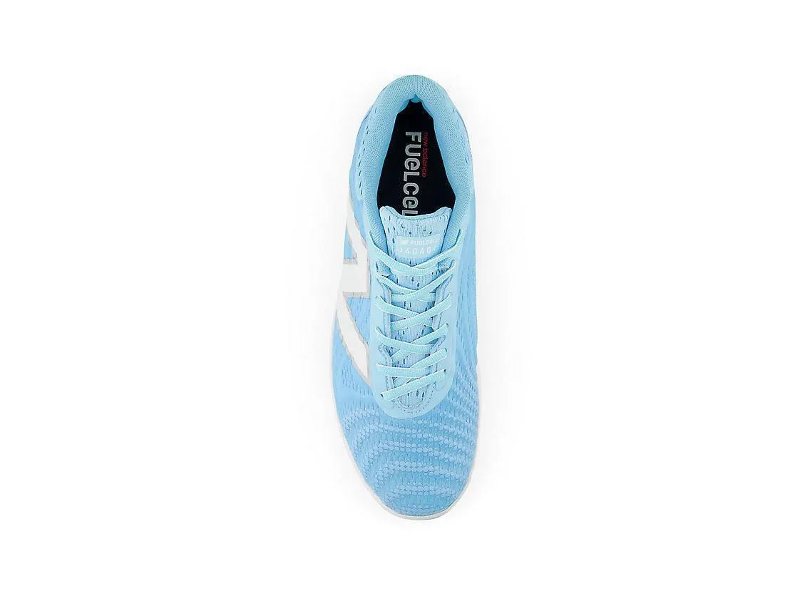 reinforced sole Chill Weather New Balance Men's FuelCell 4040 V7 Molded Baseball Cleats - Sky Blue / White - PL4040C7