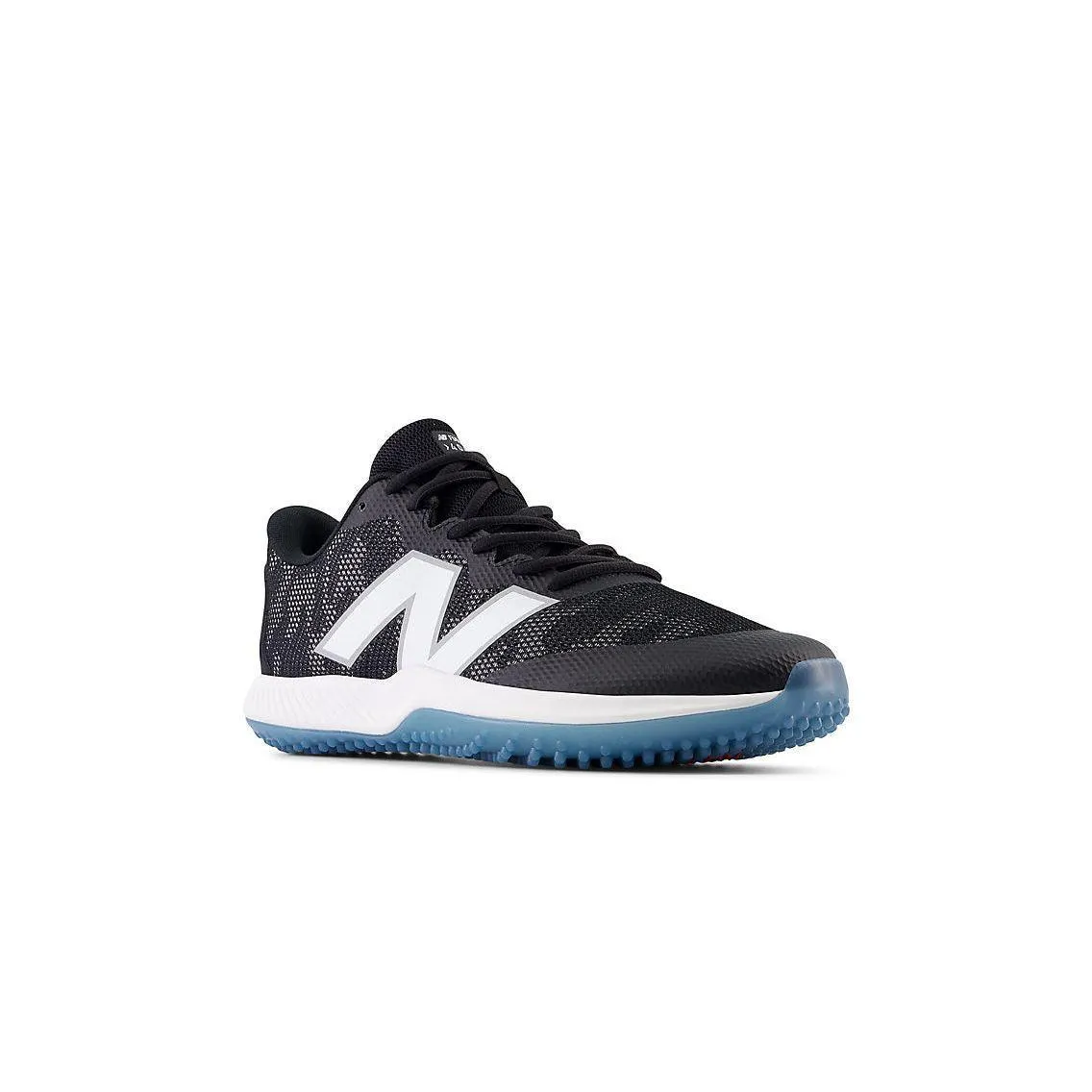 Easy Match AntiOdor New Balance Men's FuelCell 4040 V7 Turf Baseball Shoes - Black / Optic White / Ice Blue - T4040BK7