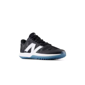 Easy Match AntiOdor New Balance Men's FuelCell 4040 V7 Turf Baseball Shoes - Black / Optic White / Ice Blue - T4040BK7