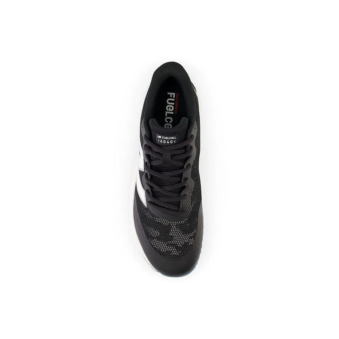 Quiet Chic Construction Fit New Balance Men's FuelCell 4040 V7 Turf Baseball Shoes - Black / Optic White / Ice Blue - T4040BK7