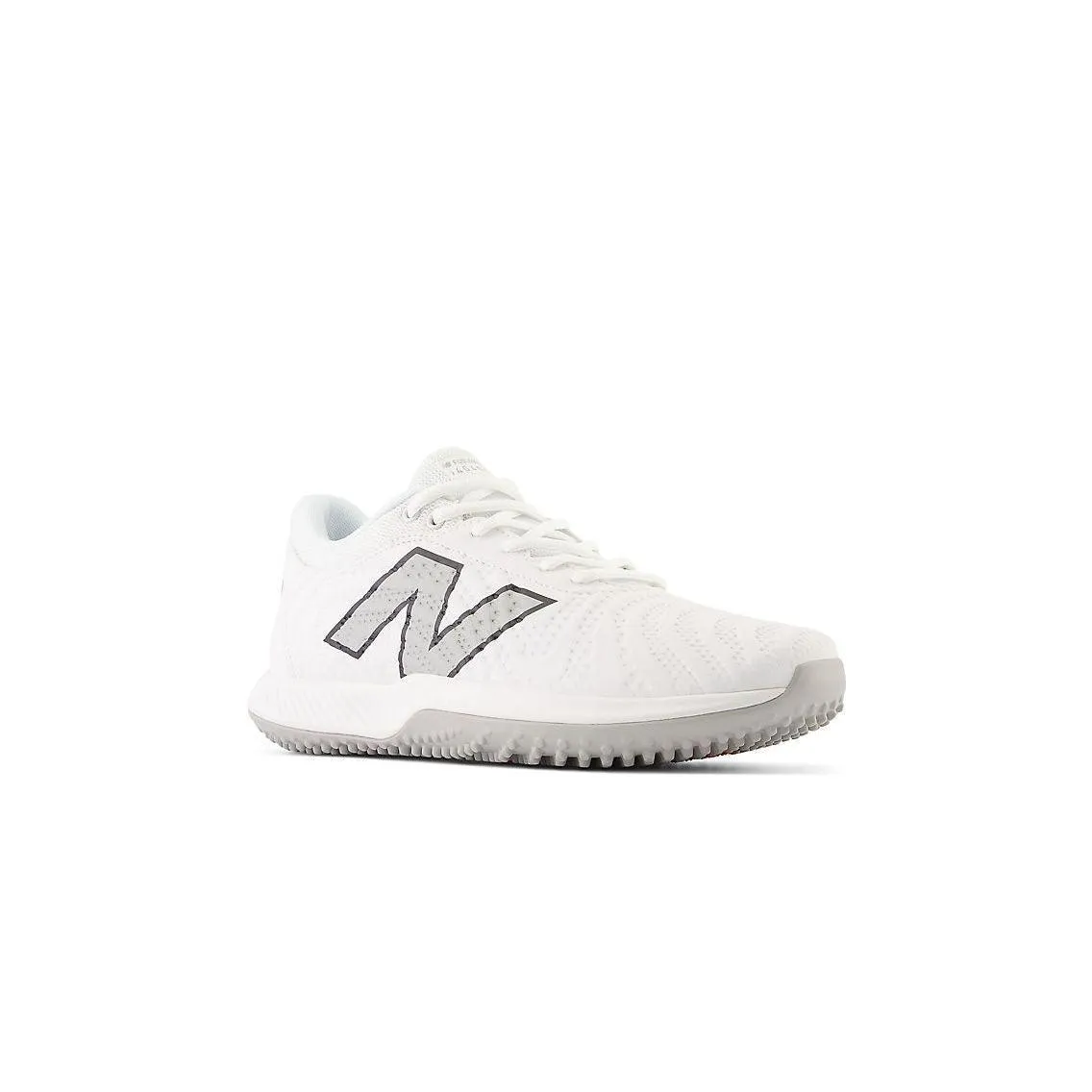 Rugged Terrain New Balance Men's FuelCell 4040 V7 Turf Baseball Shoes - Optic White / Raincloud - T4040SW7
