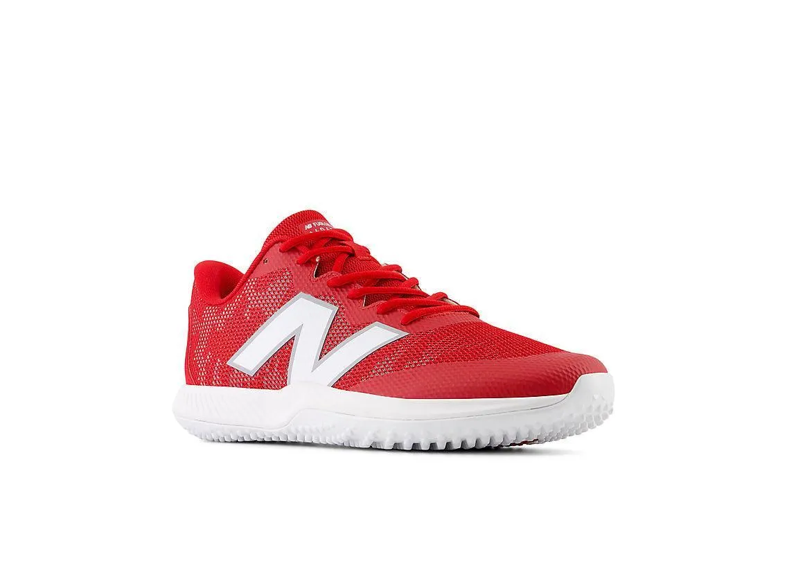 New Balance Men's FuelCell 4040 V7 Turf Baseball Shoes - Team Red / White - T4040TR7 Stretchable Material