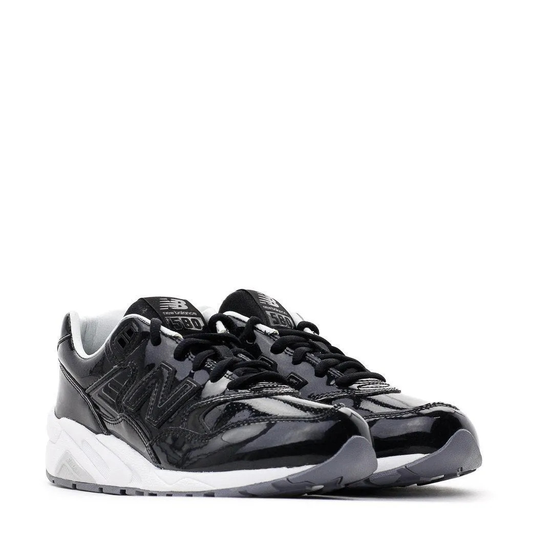 foot - protection running shoes anti - slip running shoes NEW BALANCE REVLITE WOMEN PATENT LEATHER BLACK SILVER WRT580MT