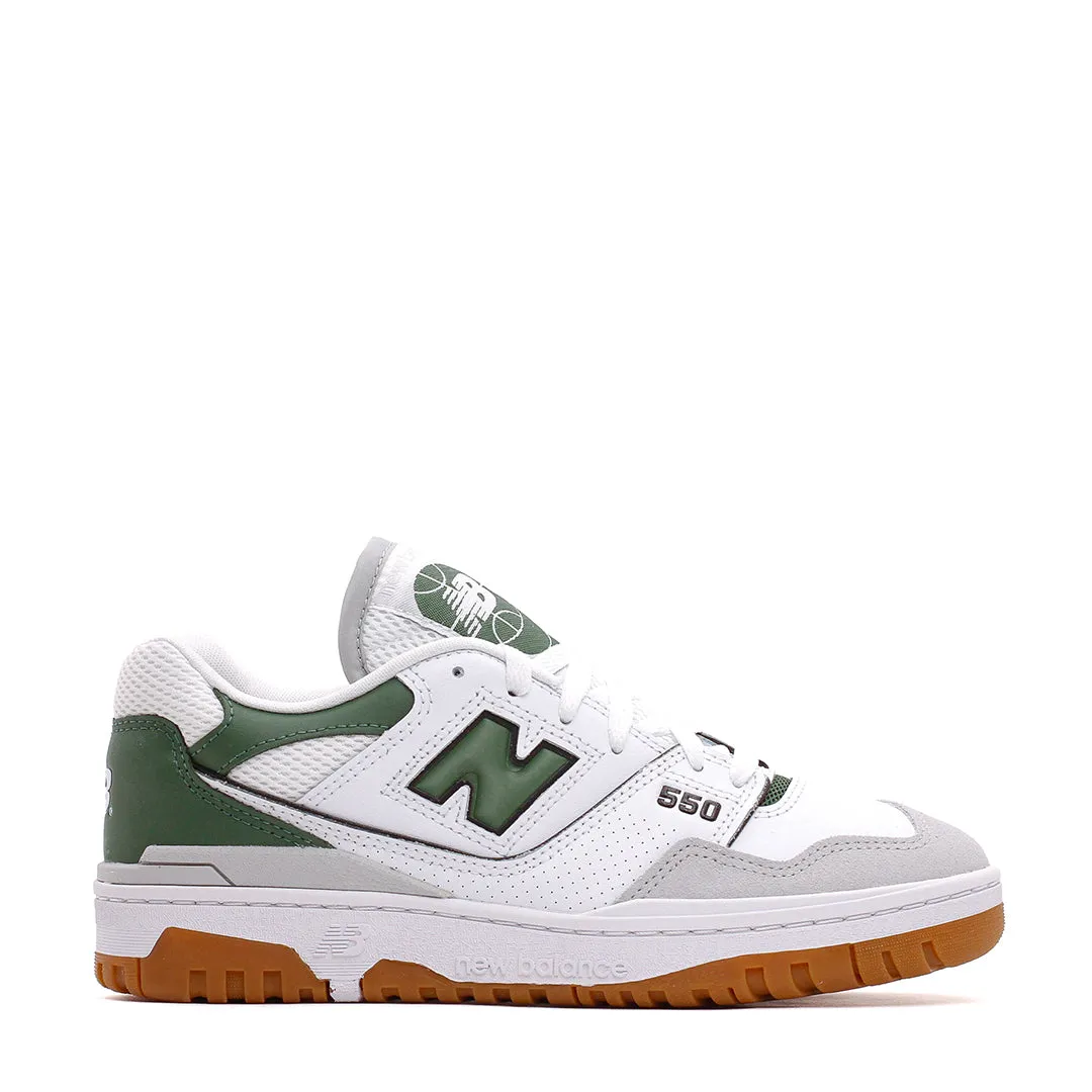 flexible leather shoes running in single - lane tracks shoes New Balance Unisex 550 White BB550ESB