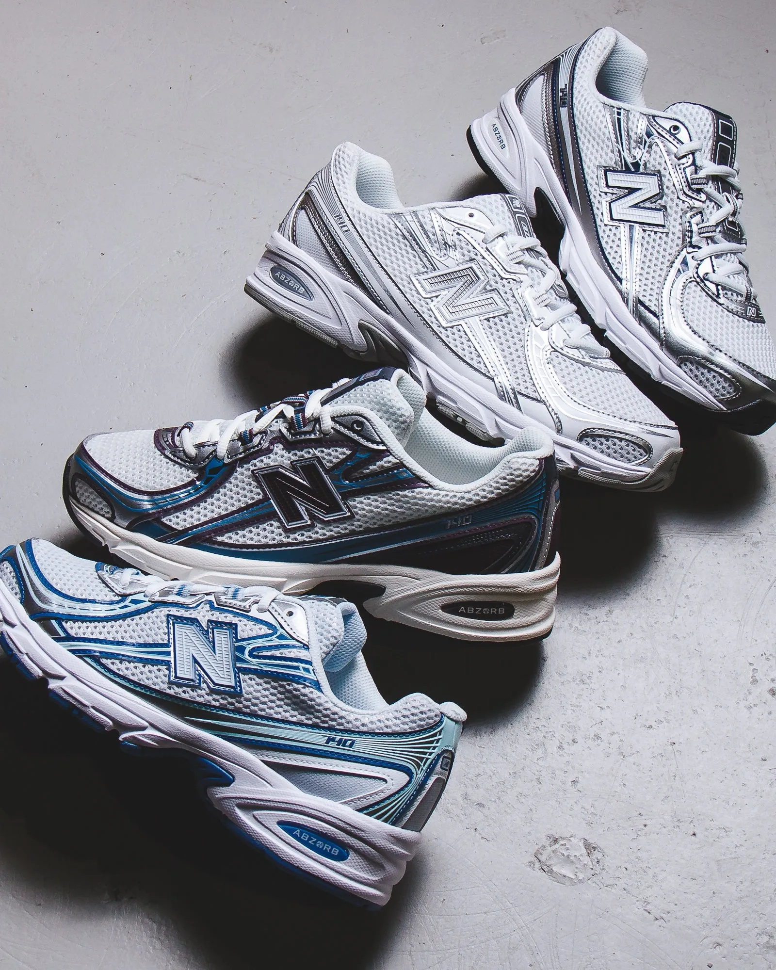 running in a nature reserve New Balance Unisex 740 Ice Blue U740LB2